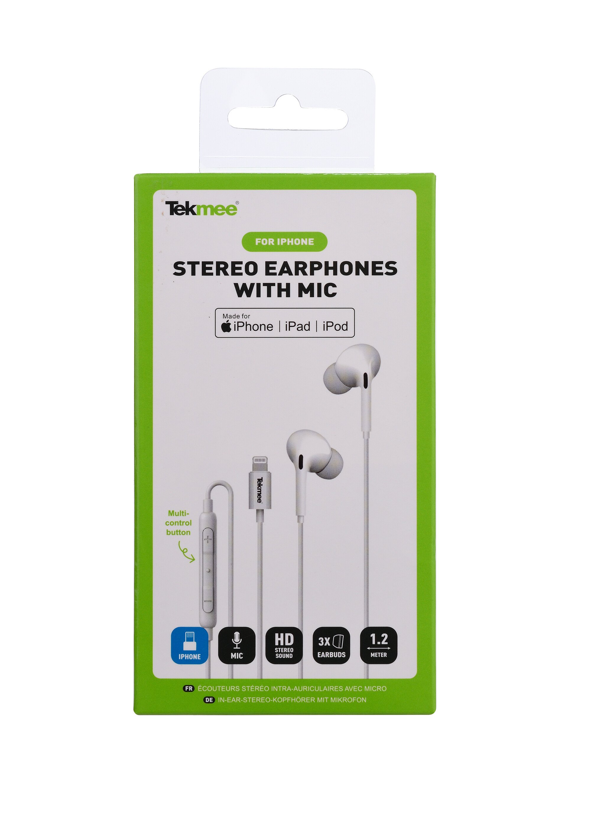 Écouteurs intra-auriculaires pour iPhone Blanc TEK40430138 DE4