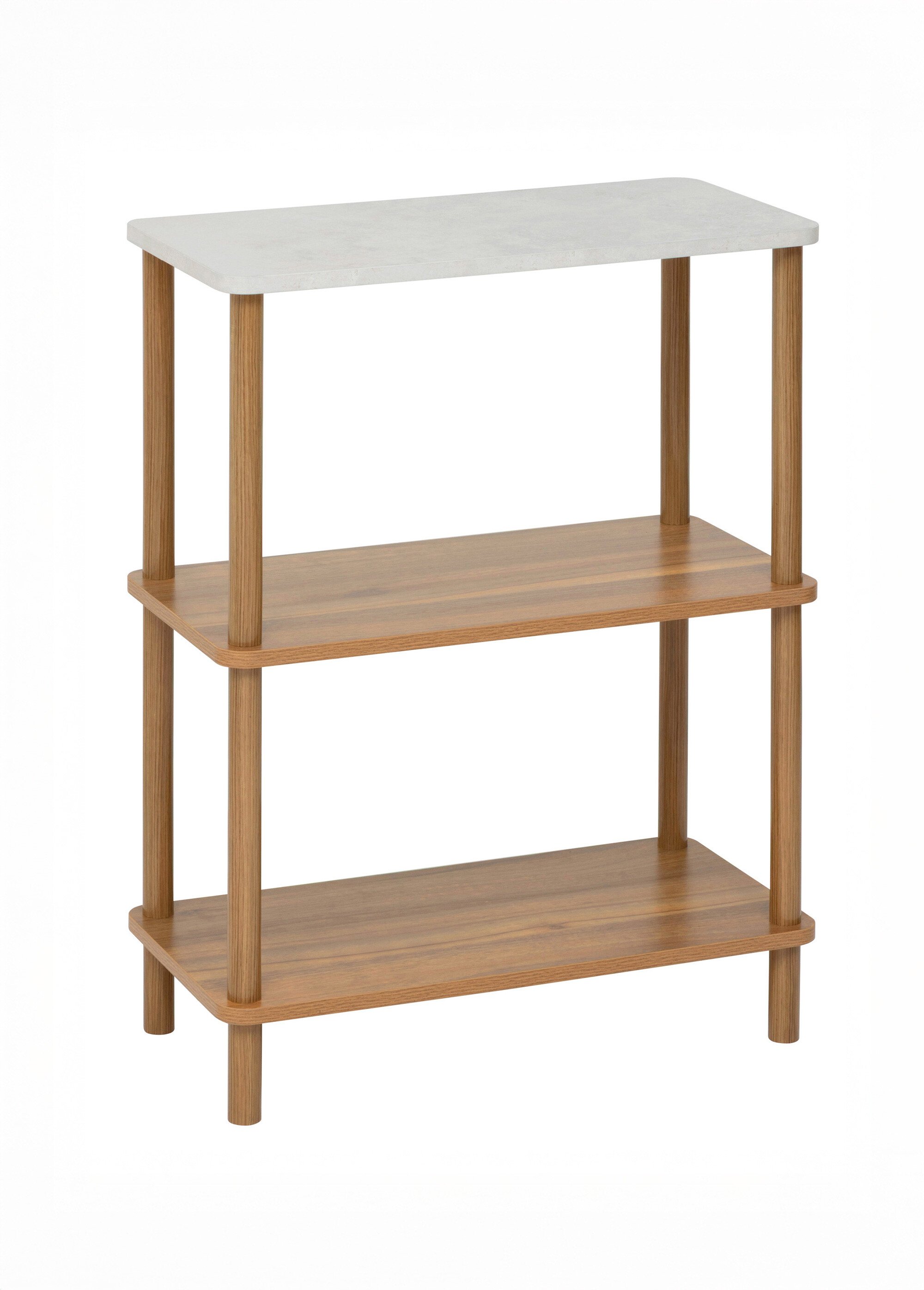 Etagère rectangle sur pieds, 3 niveaux BEIGE JJA-212853 FA1