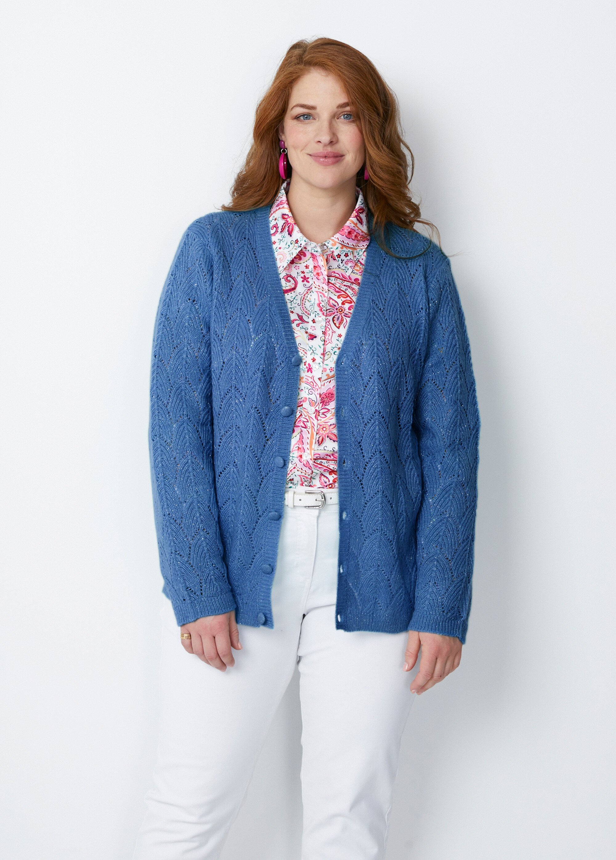 Gilet boutonné avec fibres recyclées