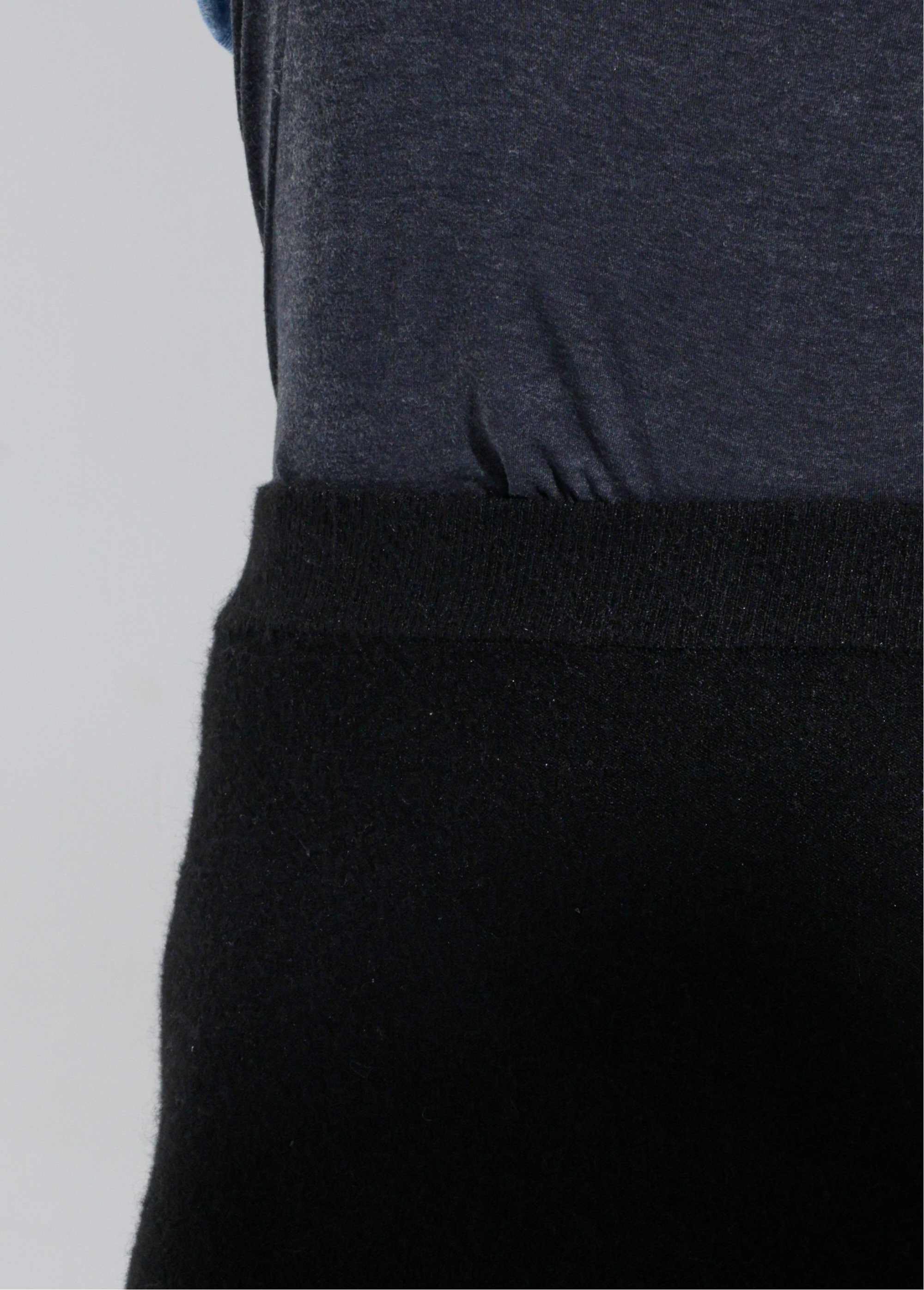 Jupe longue en maille forme tulipe Femme Noir IA-AR910 DE1