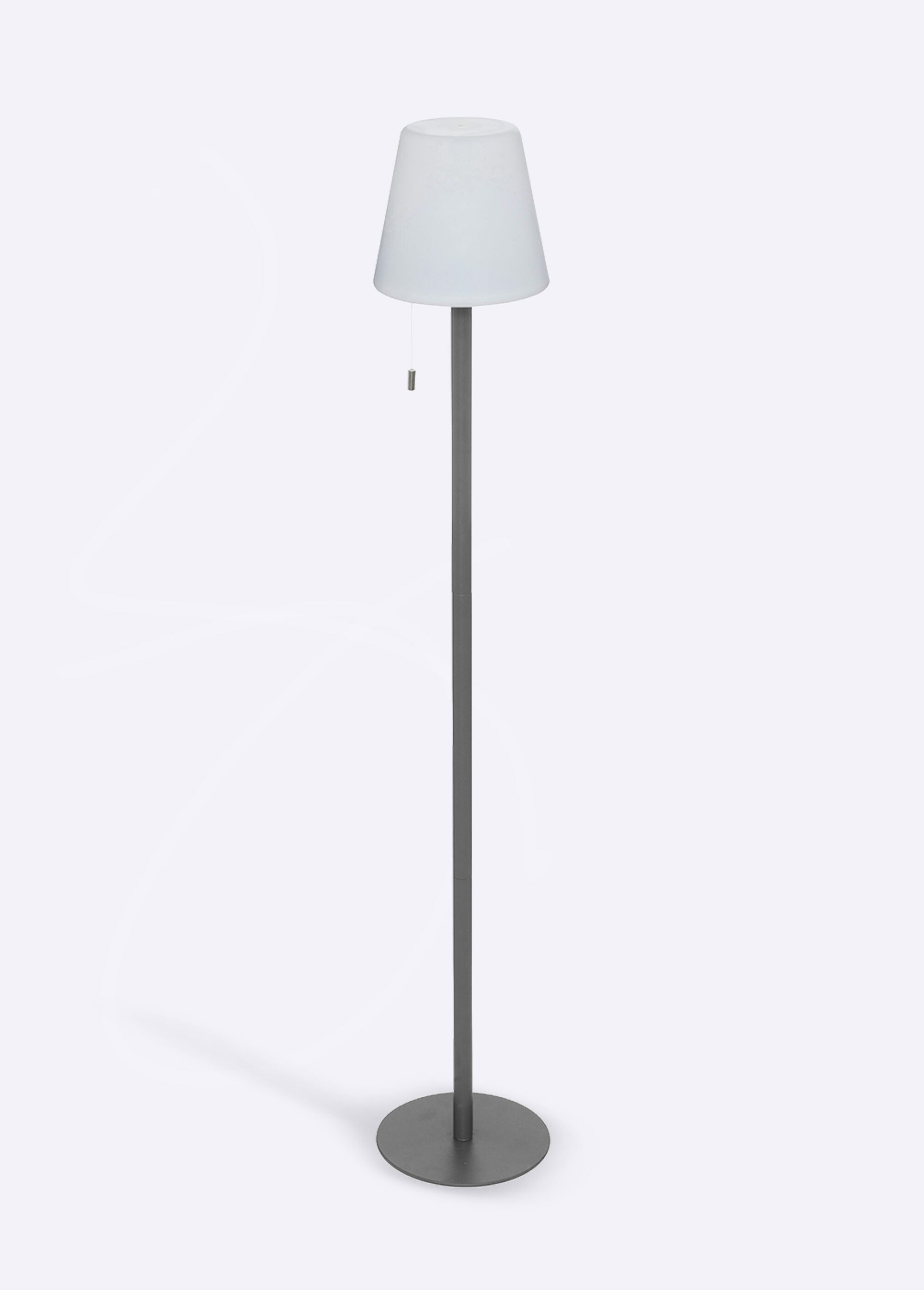 Lampadaire USB d'extérieur, pied acier