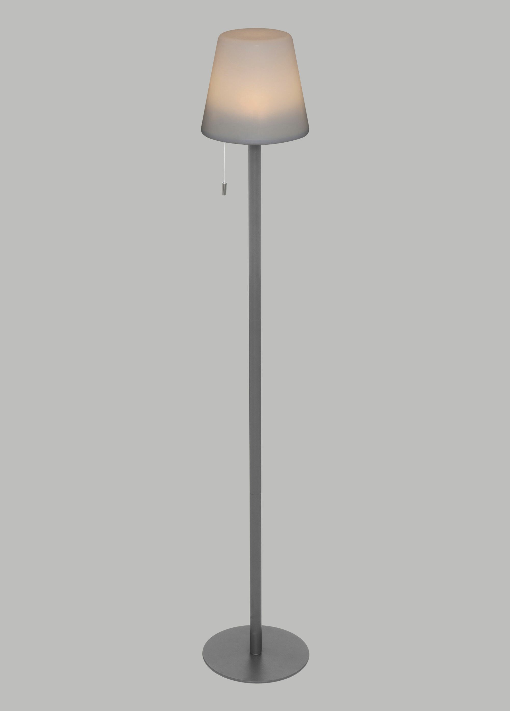 Lampadaire USB d'extérieur, pied acier GRIS JJA-200079 SI1