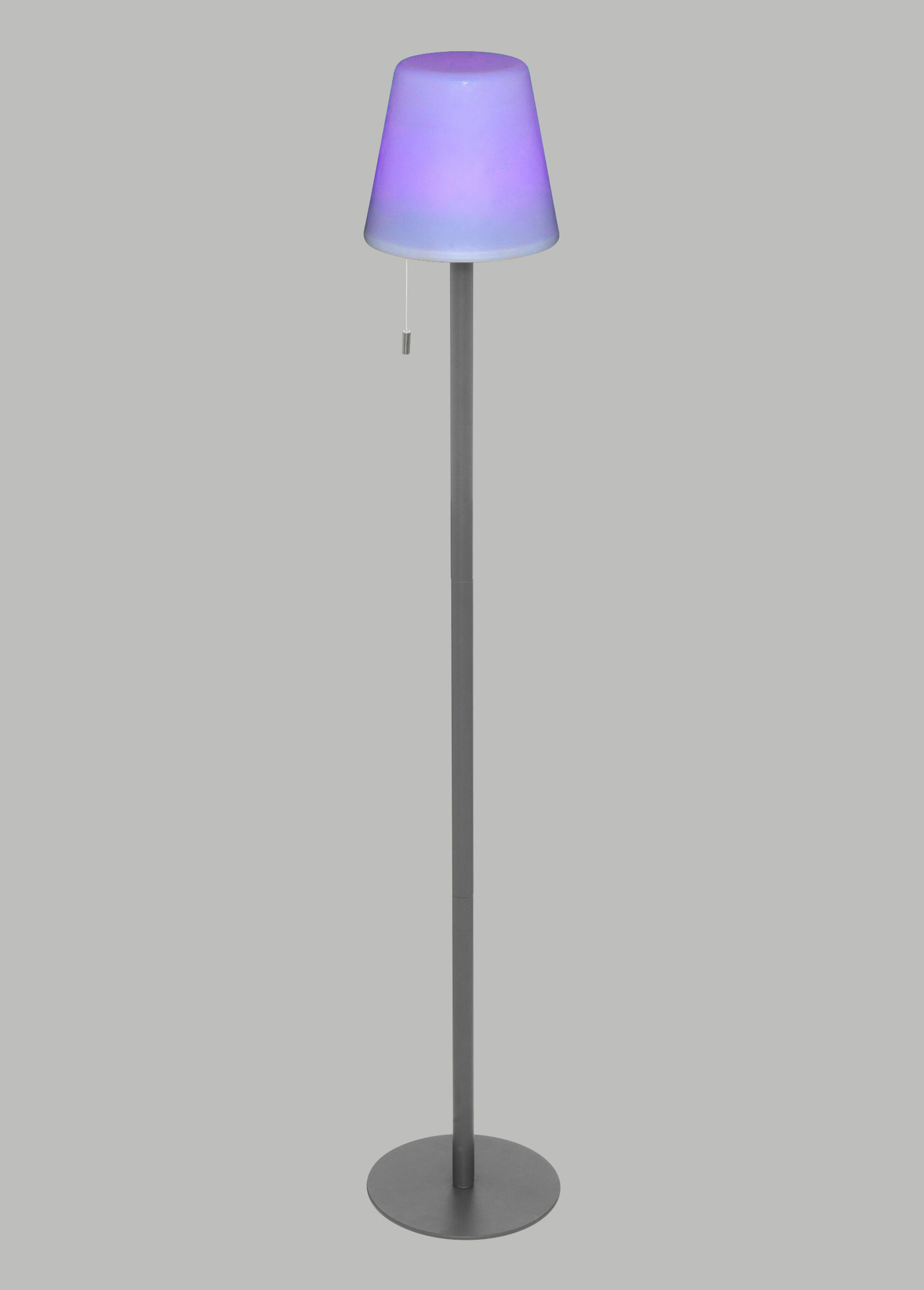 Lampadaire USB d'extérieur, pied acier GRIS JJA-200079 SI3
