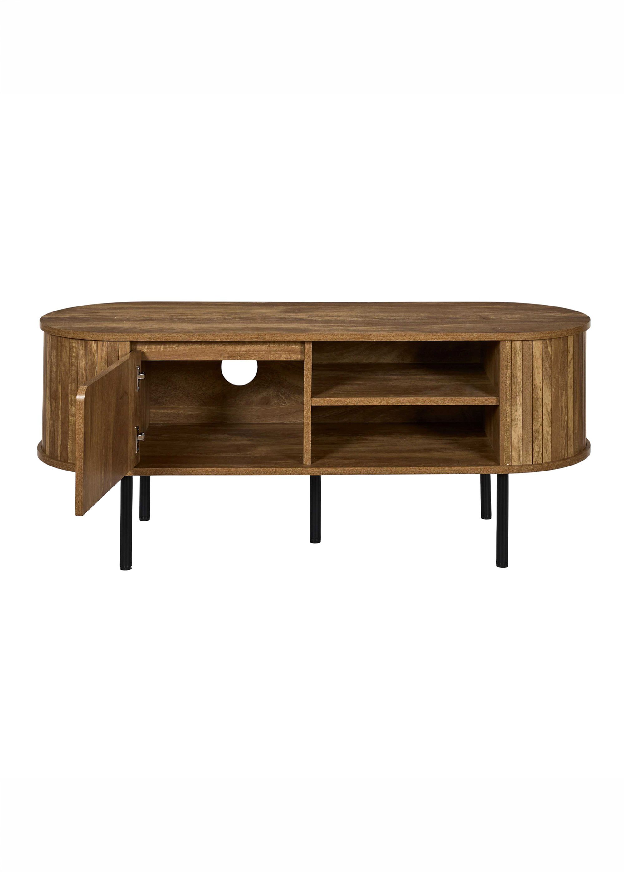 Meuble TV 2 niches, 1 porte HERITAGE MARRON CMP-HD7912 DE1