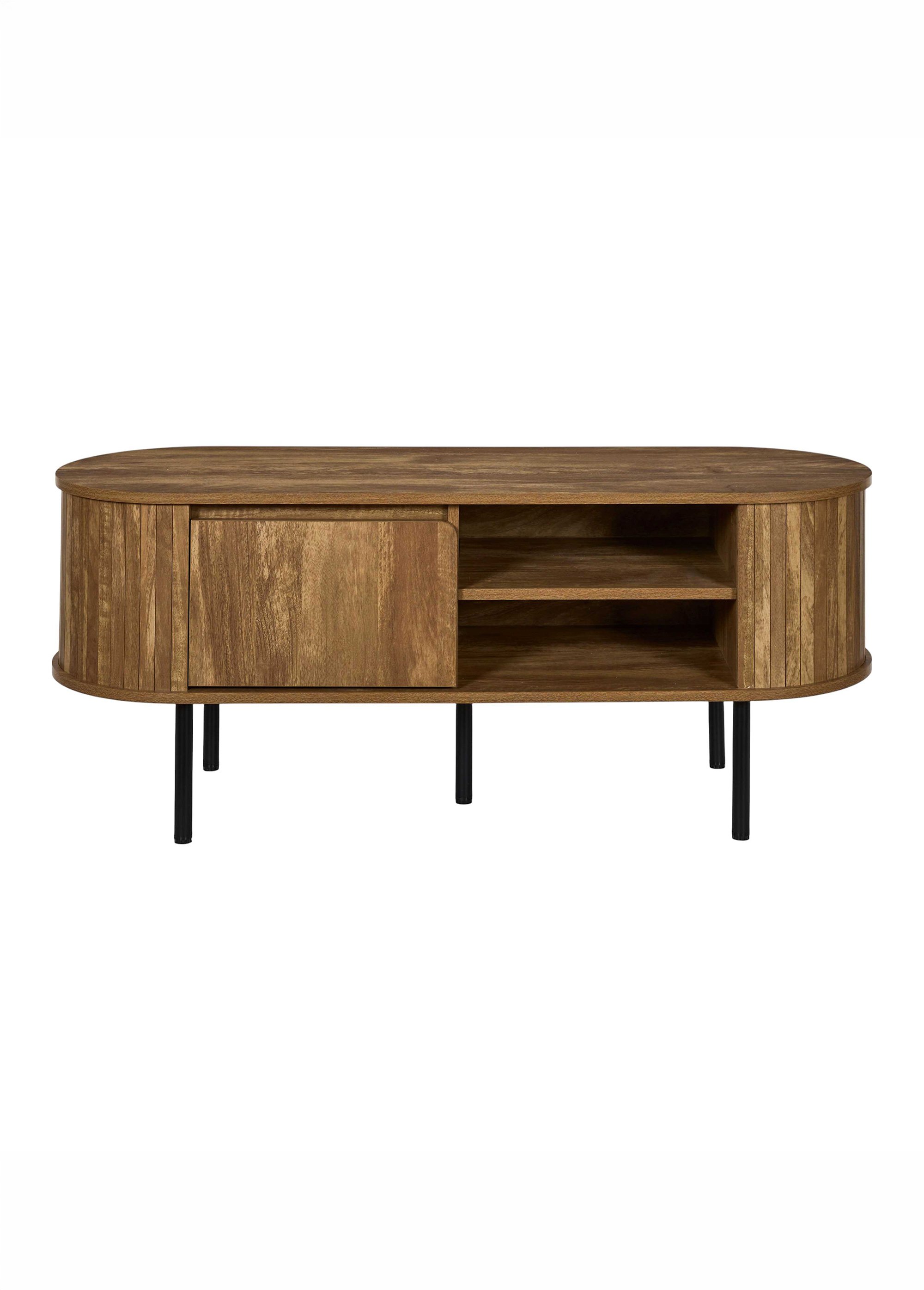 Meuble TV 2 niches, 1 porte HERITAGE MARRON CMP-HD7912 DE2