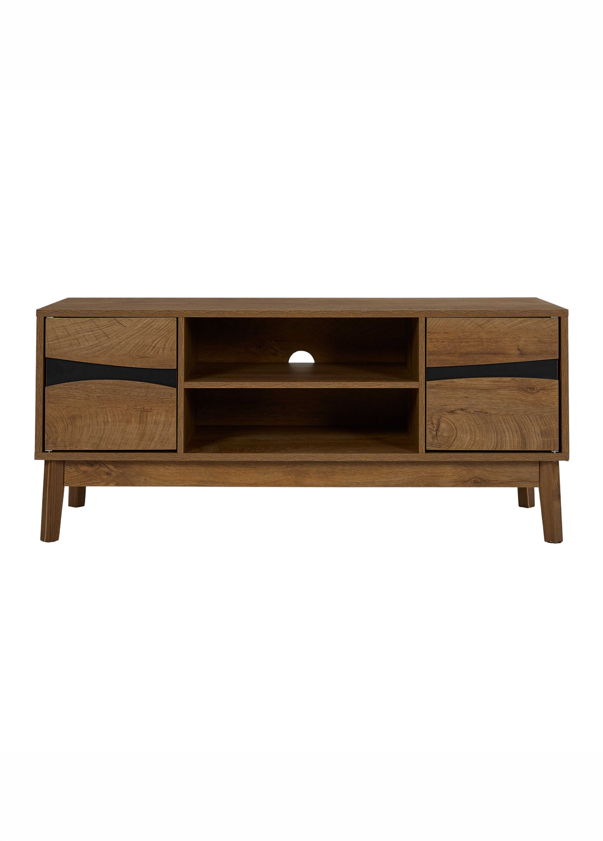 Meuble TV contemporain 2 portes FOREST MARRON CMP-HD7918 DE1