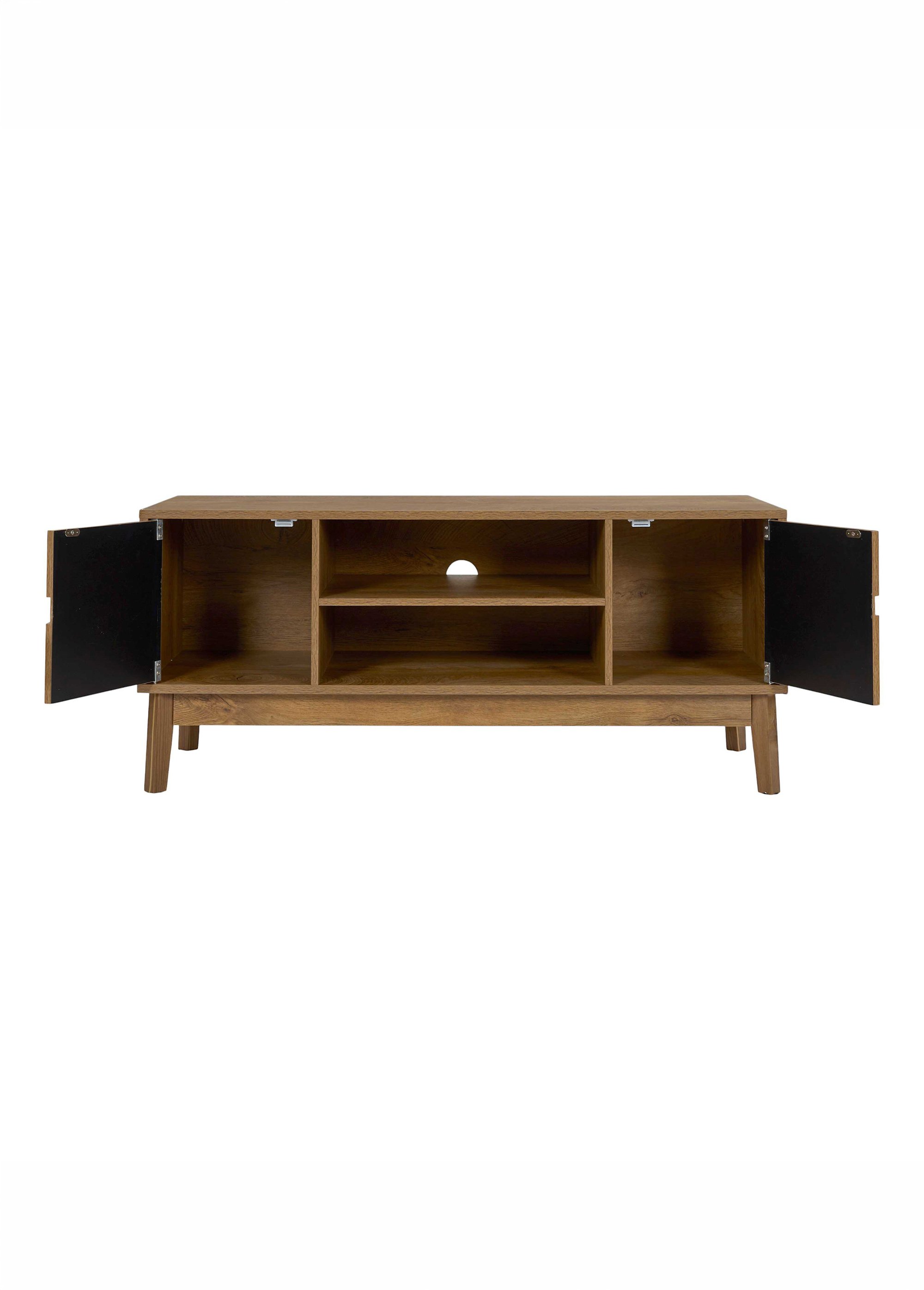 Meuble TV contemporain 2 portes FOREST MARRON CMP-HD7918 DE2