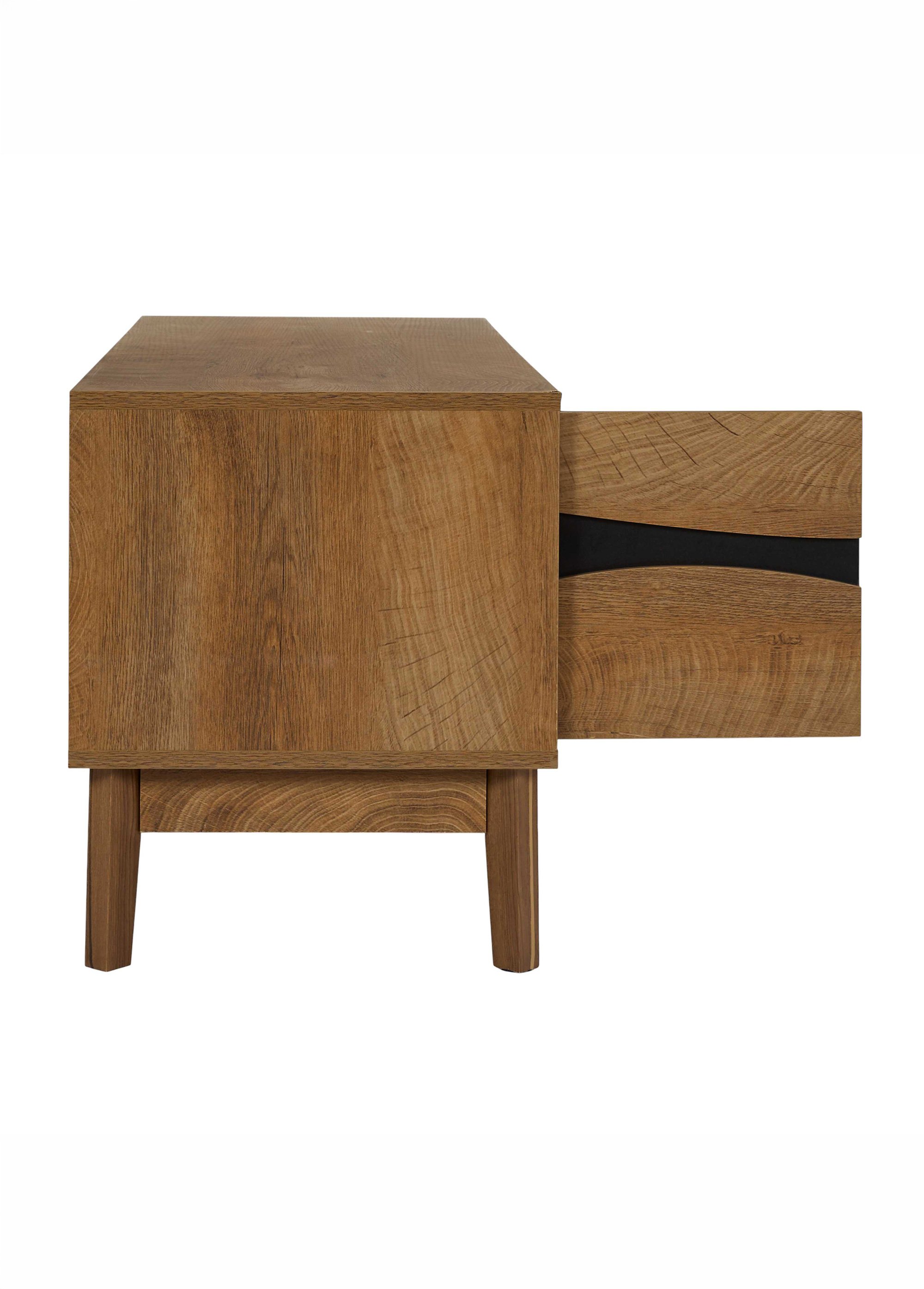 Meuble TV contemporain 2 portes FOREST MARRON CMP-HD7918 DR1