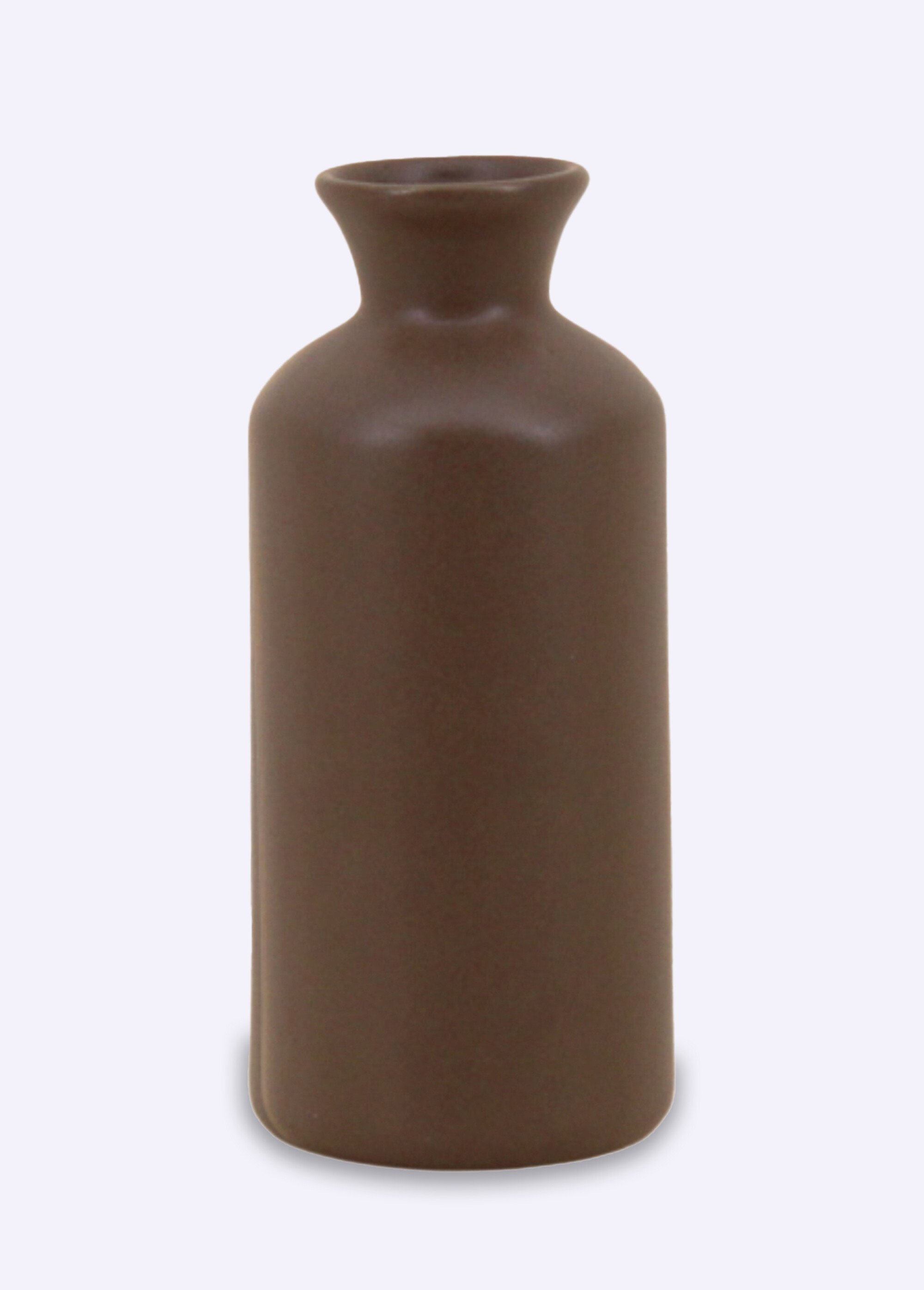 Petit vase céramique design épuré, foncé Marron NOR-27748 FA1