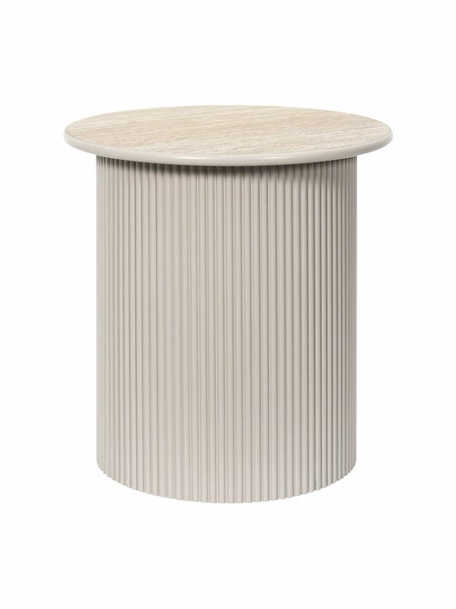 Petites tables assorties, effet pierre BLANC ET BEIGE CMP-HD7749 DE1