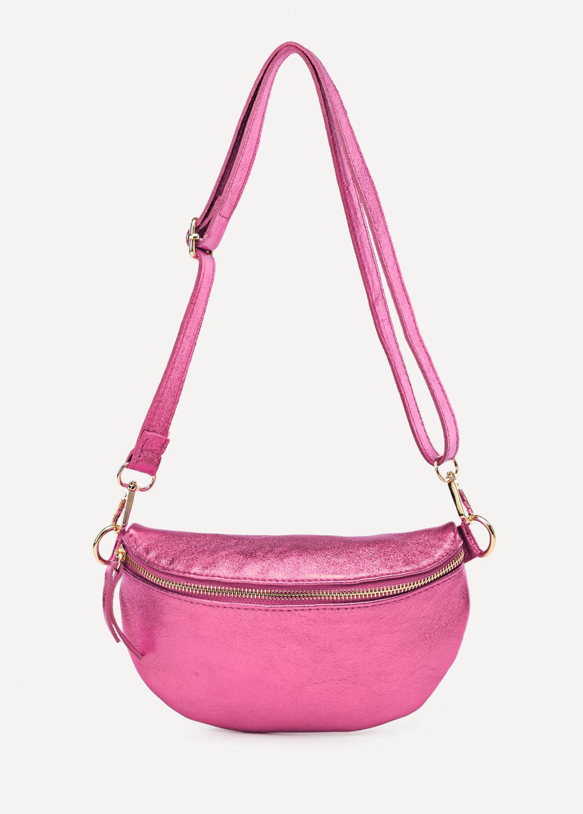 Sac banane femme en cuir métallisé Femme Rose AG-ZE9009MT DE2