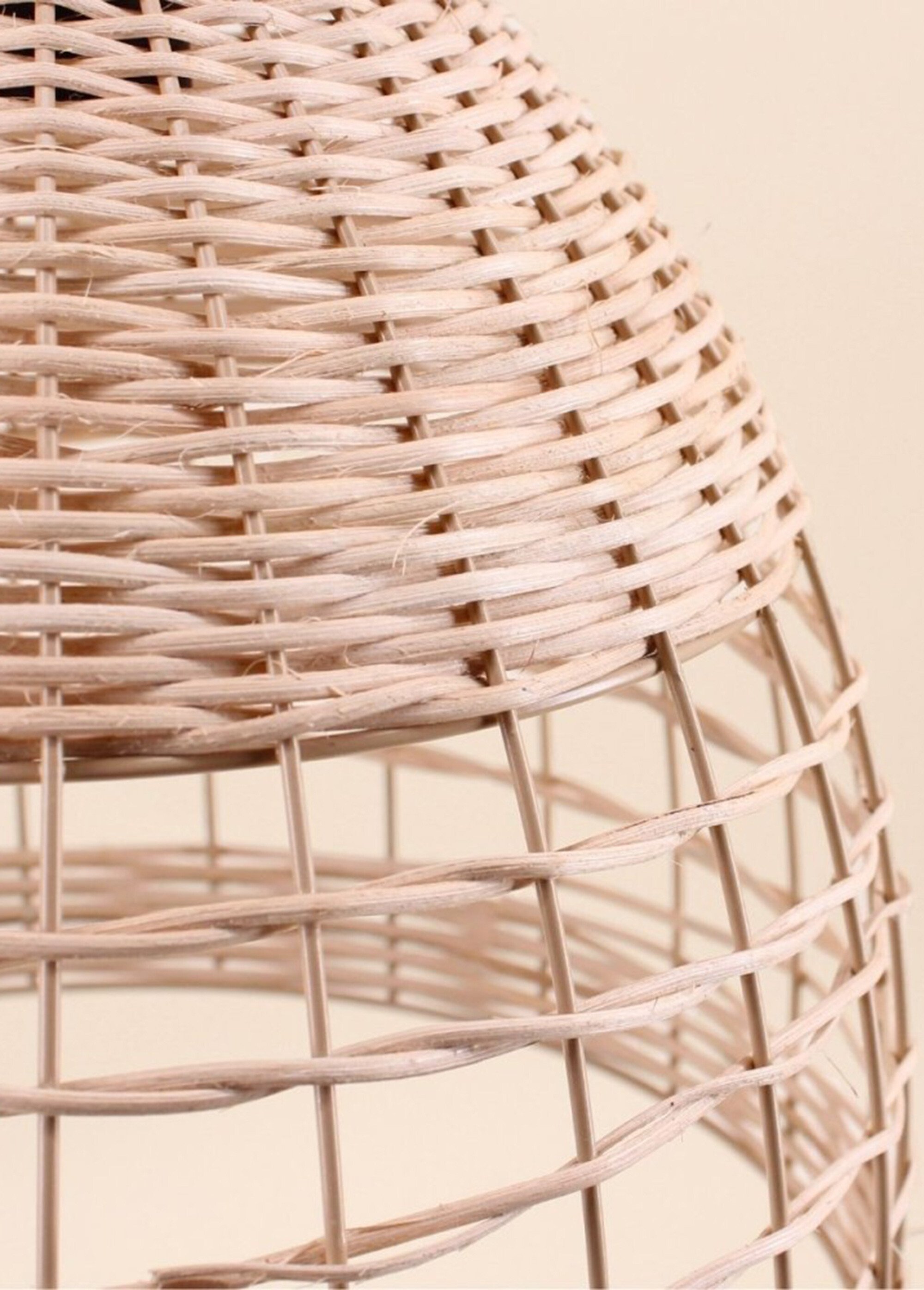 Suspension en bambou tressé et métal BEIGE NOR-22280 DE1