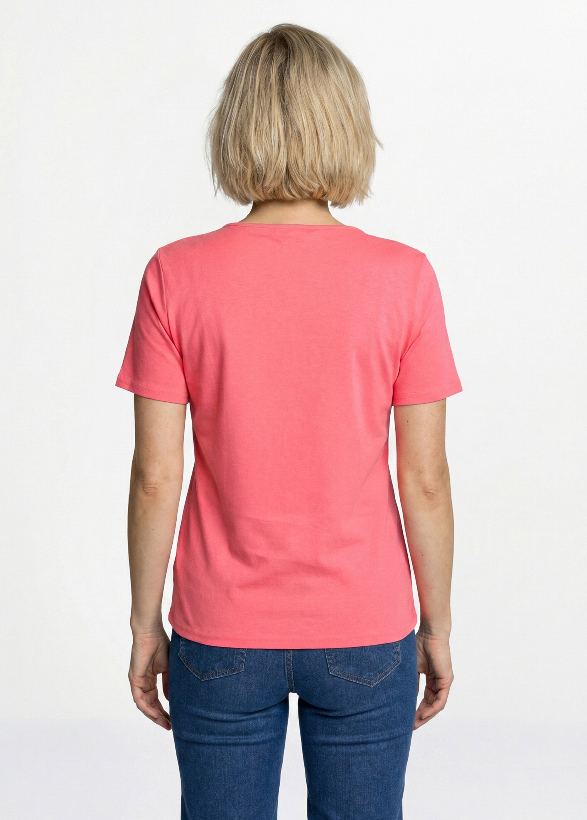 T-shirt manches courtes fantaisie cloutée Femme Rose CASSIA DO1
