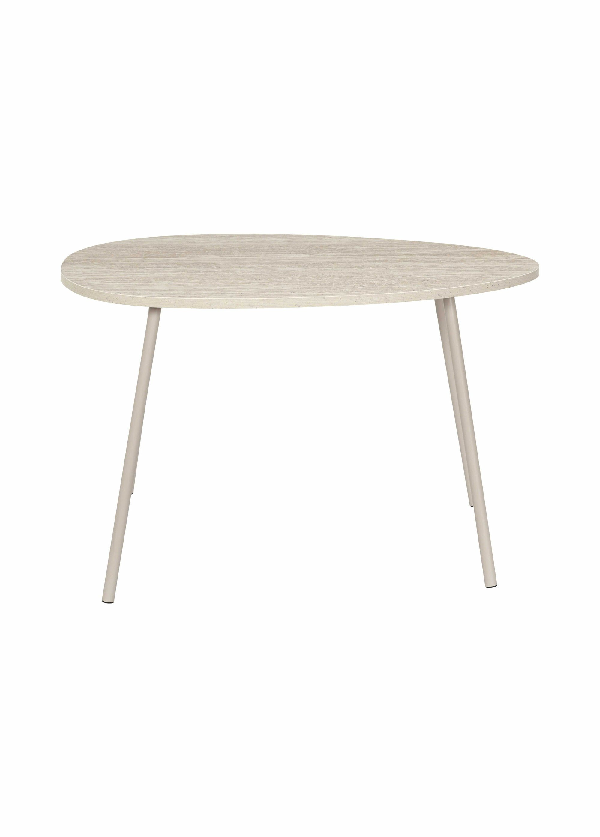 Tables gigognes effet pierre travertin BLANC ET BEIGE CMP-HD7746 DE2