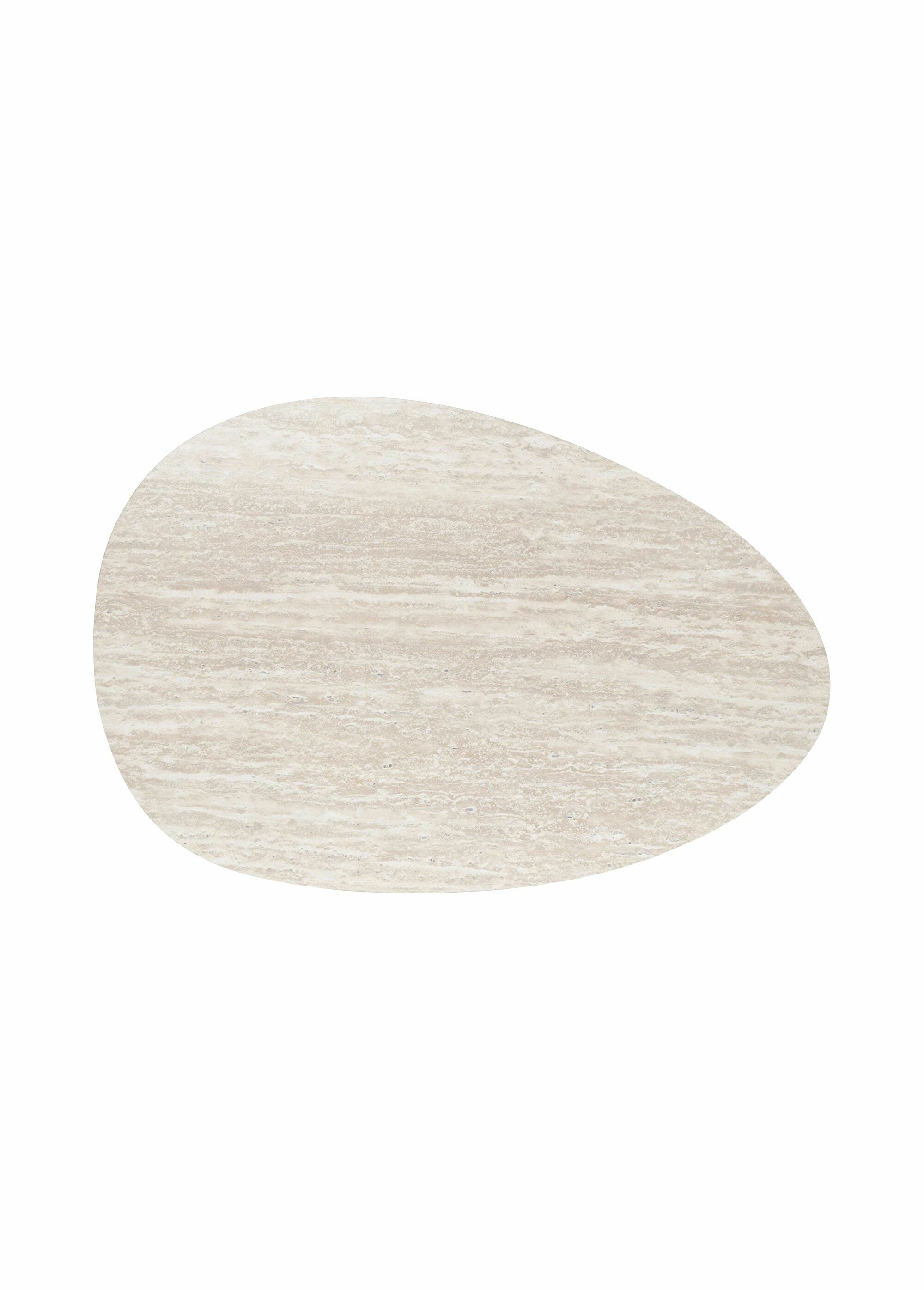Tables gigognes effet pierre travertin BLANC ET BEIGE CMP-HD7746 OV1