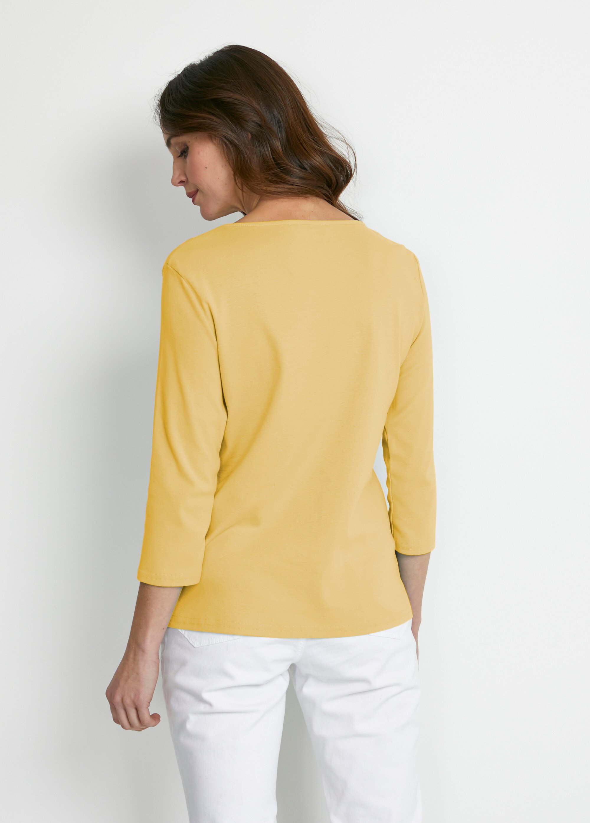 Tee-shirt manches 3/4 fantaisie cloutée