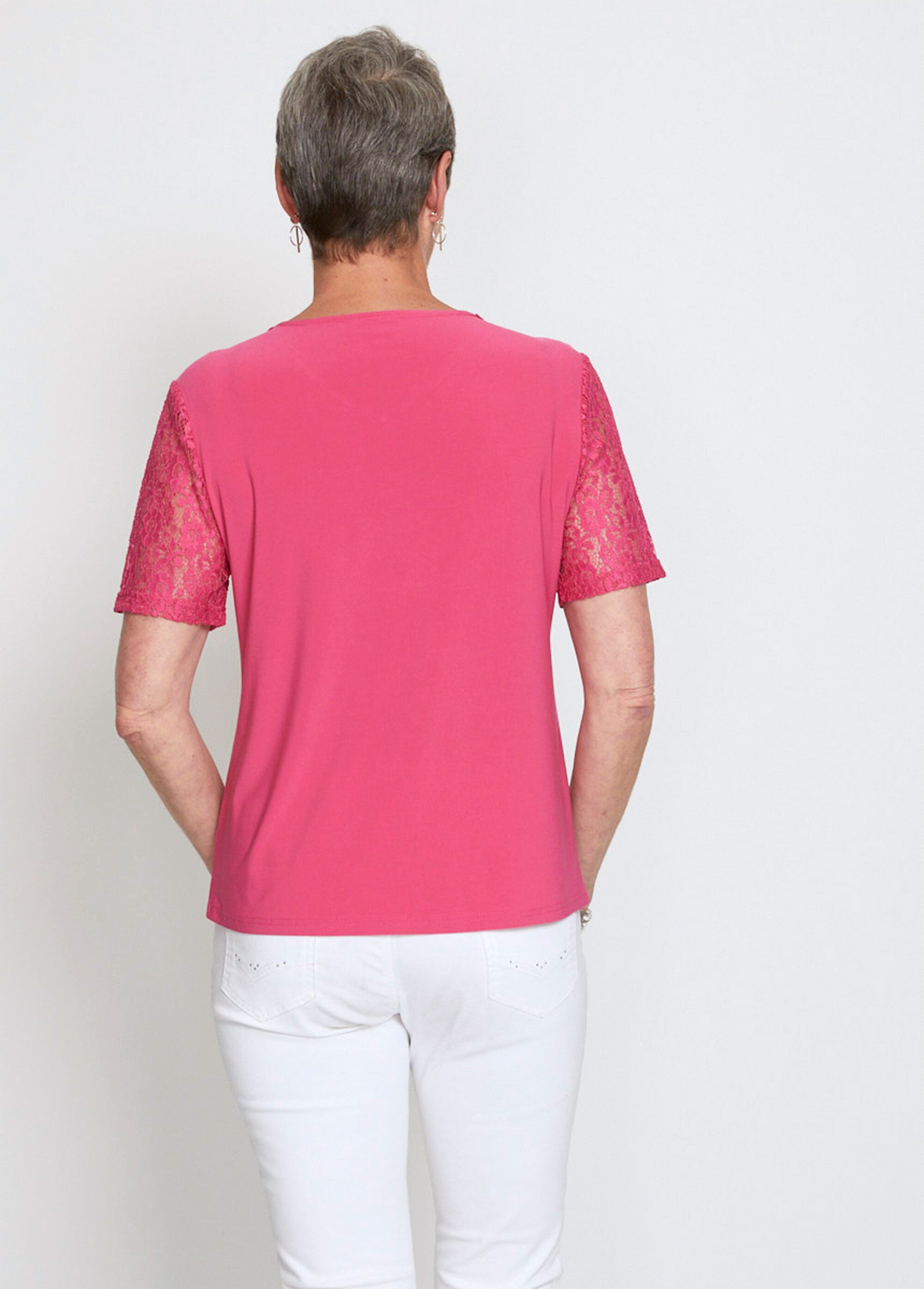 Tee-shirt manches courtes dentelle