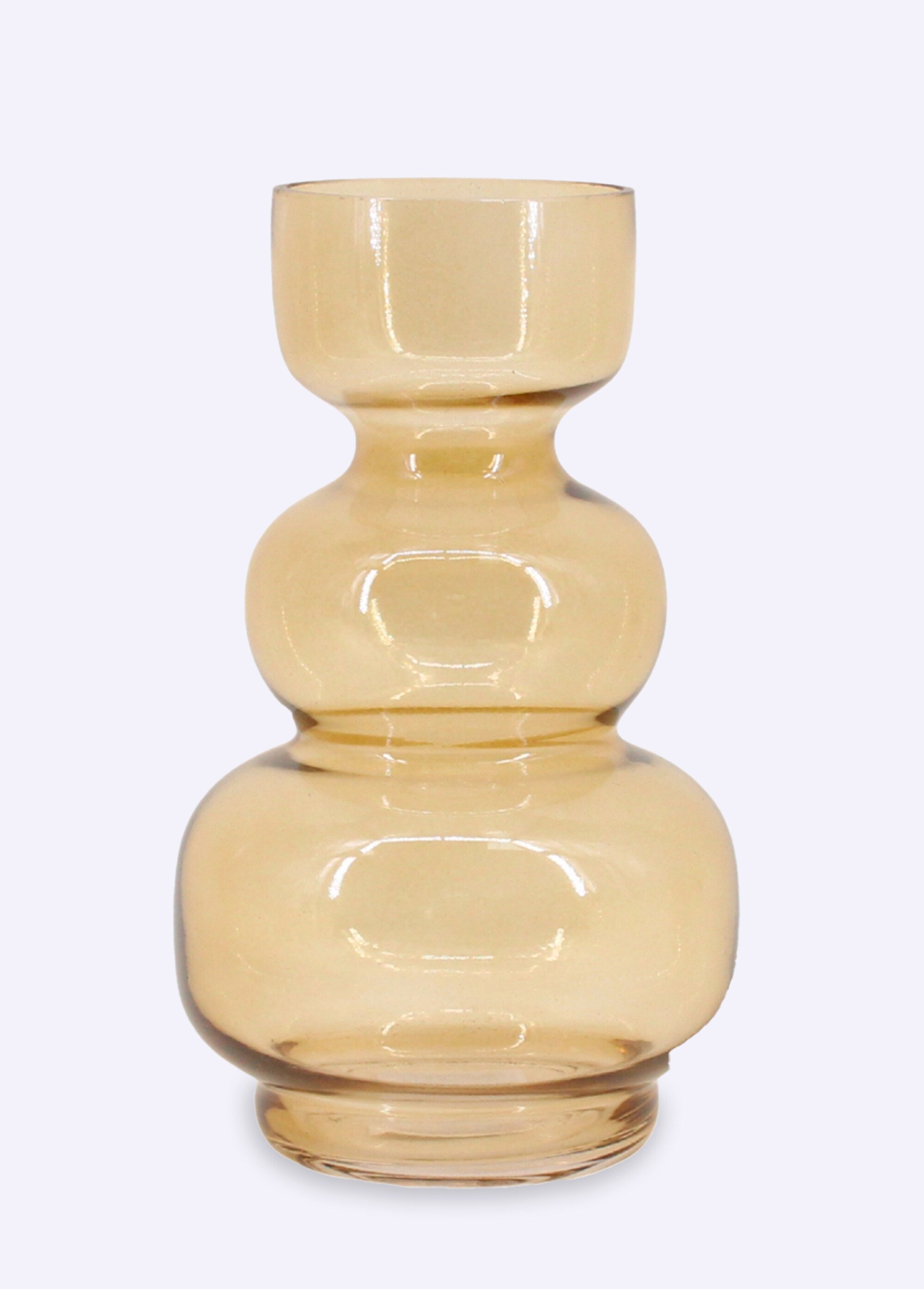 Vase en verre teinté, forme cintrée