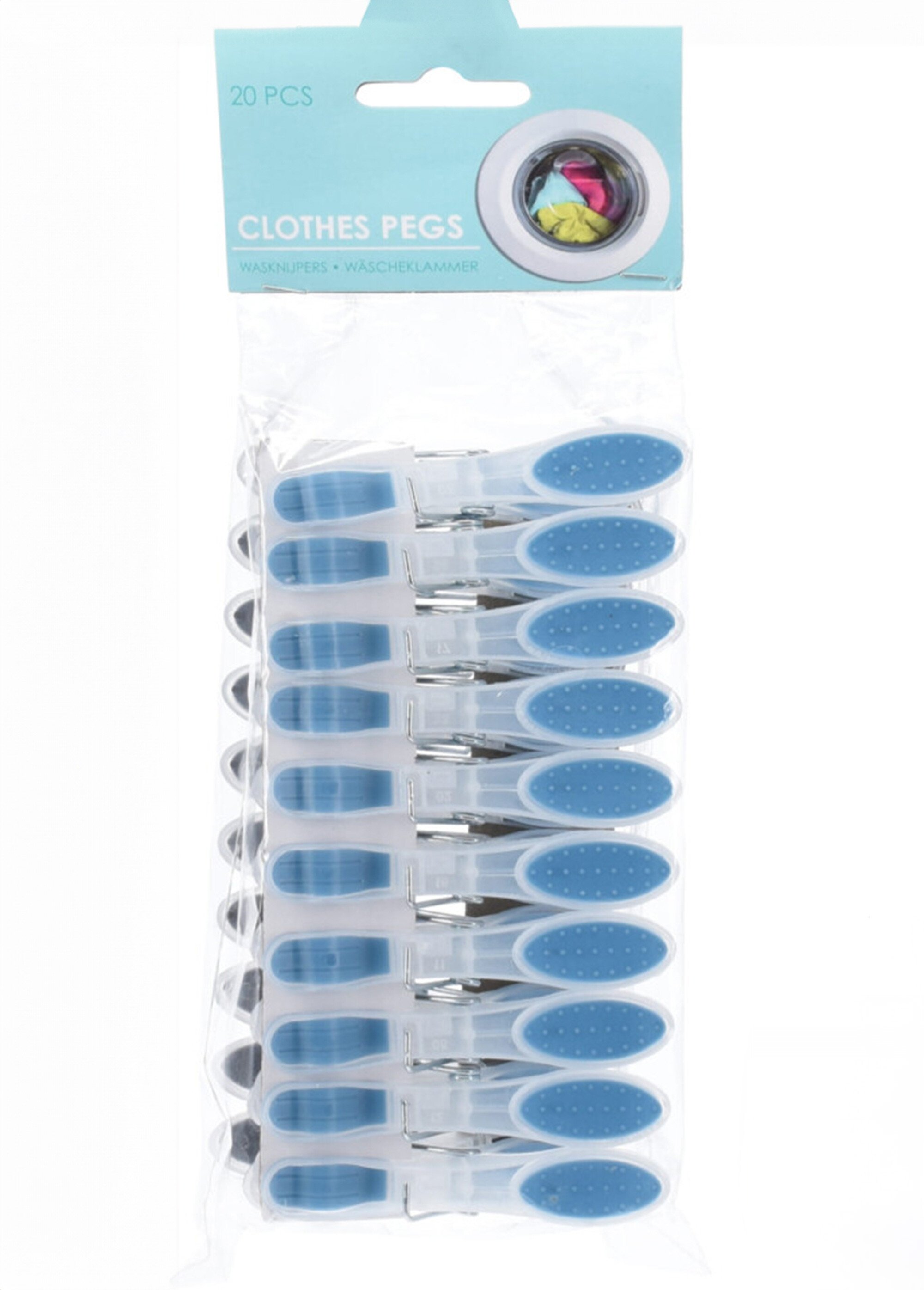 20 pinces à linge plastique et silicone Bleu KP-101002670 FA1
