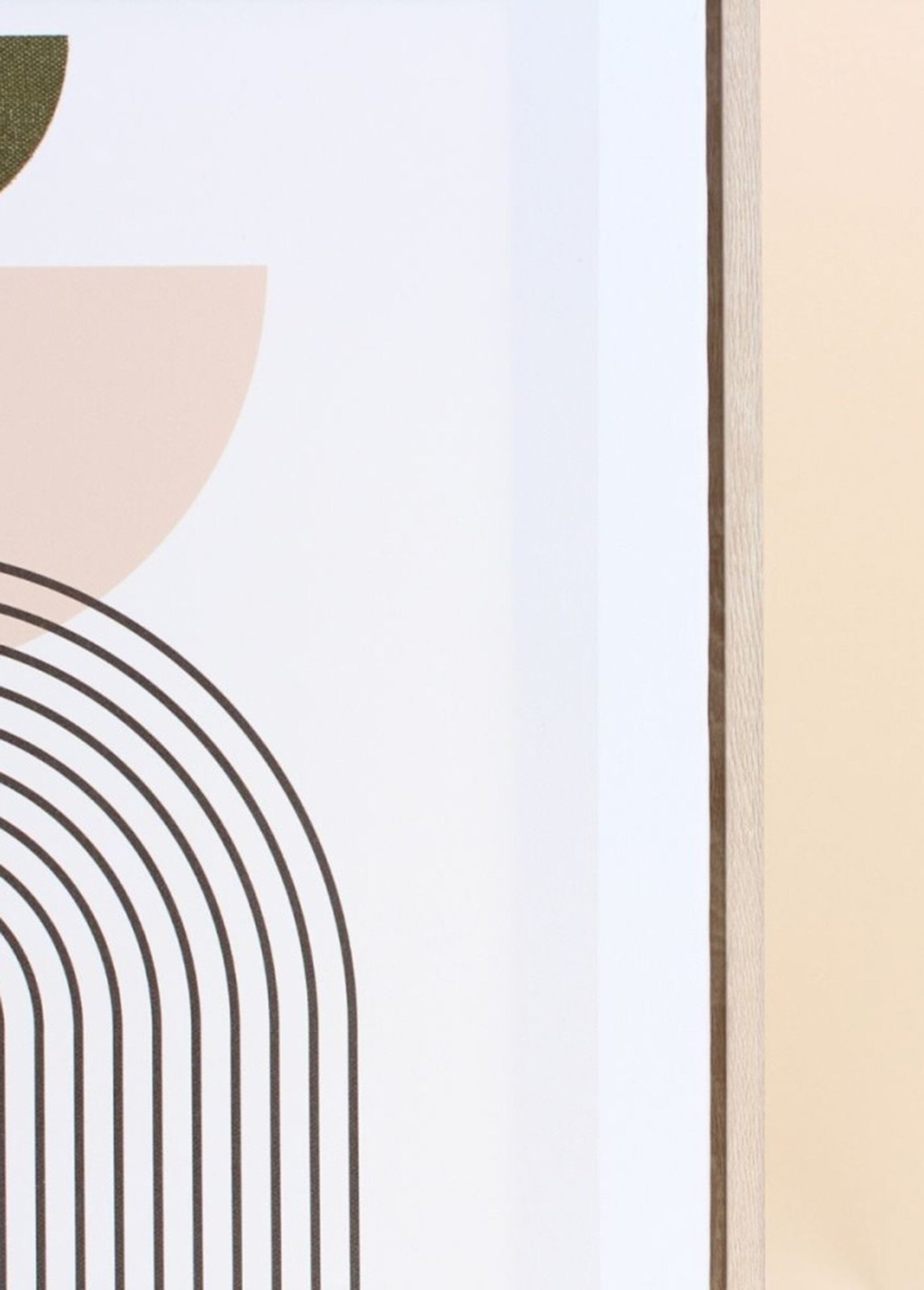 Affiche encadrée 40x50cm thème graphique Beige NOR-29646 DE1