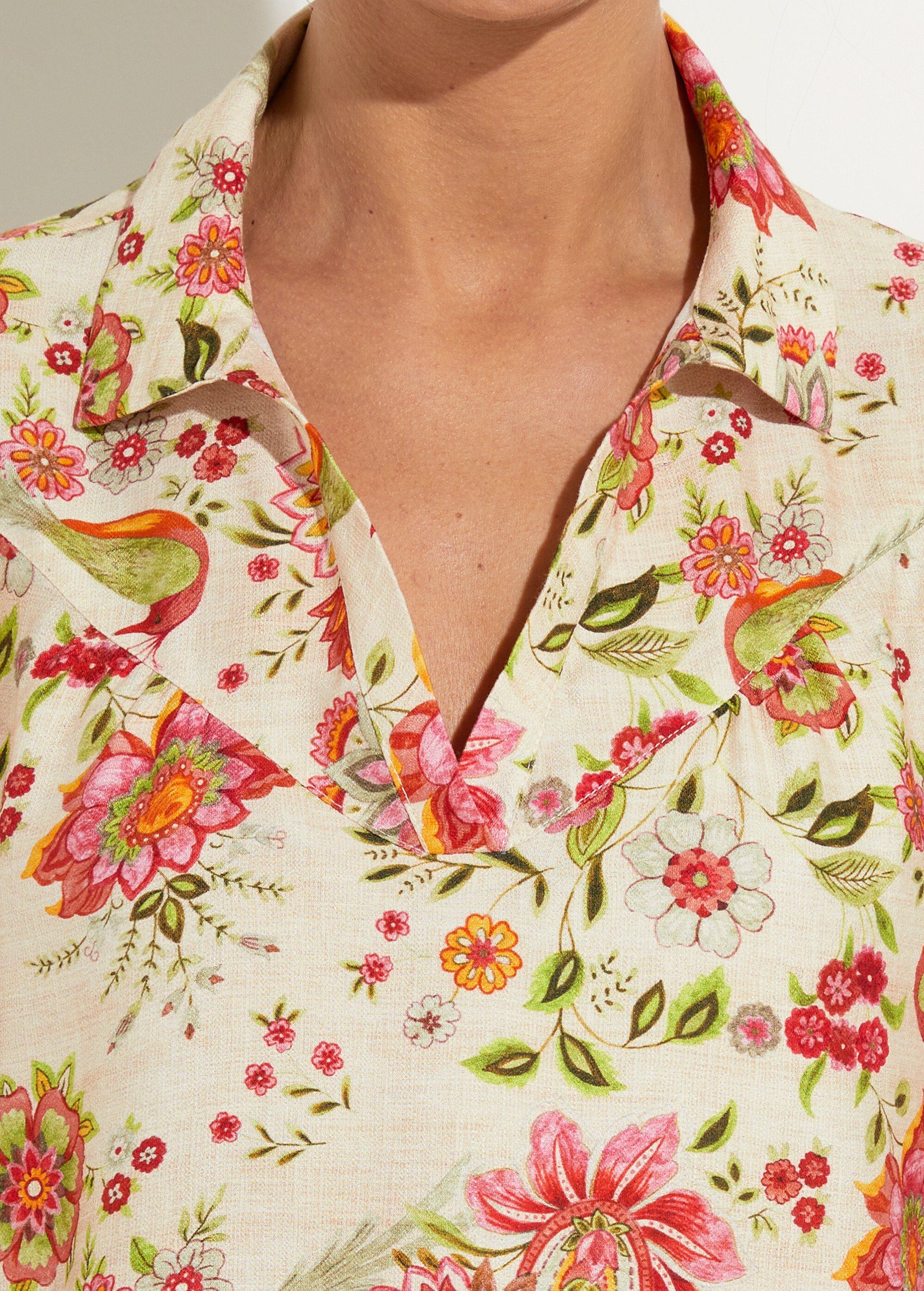 Blouse imprimée col chemisier