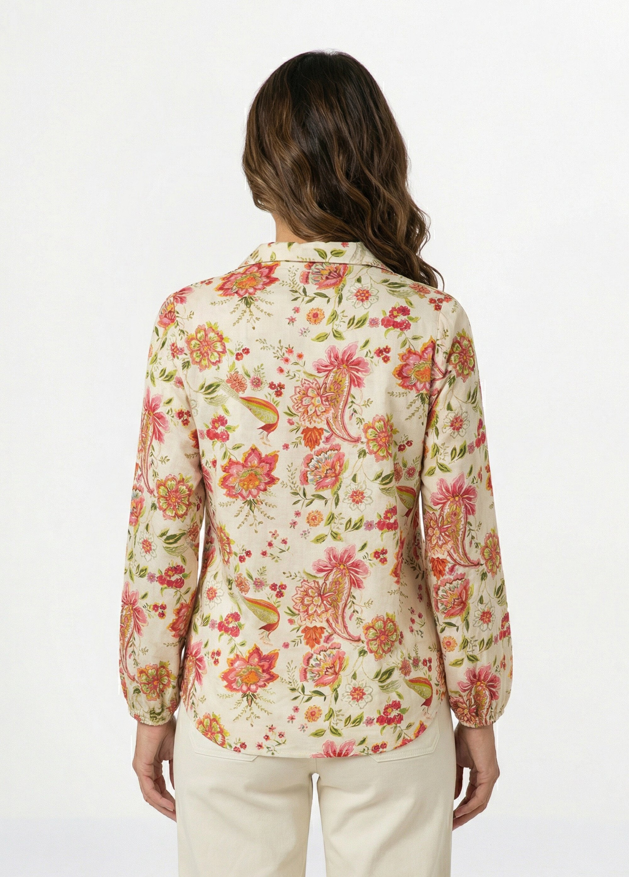 Blouse imprimée col chemisier