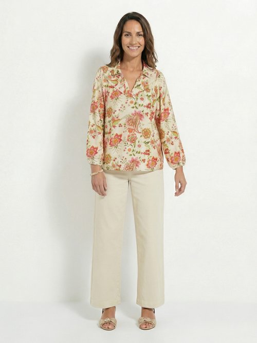 Blouse imprimée col chemisier Femme MULTICOLORE CAVANO SF1