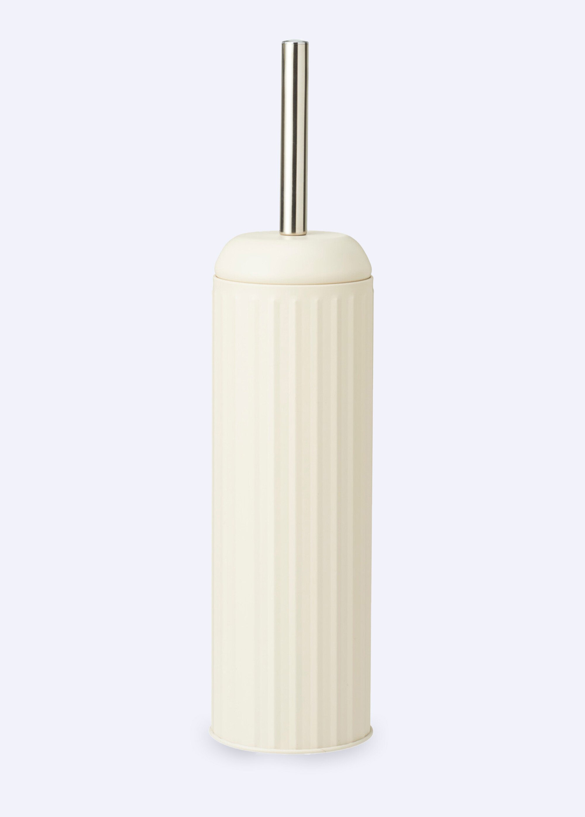 Brosse pour WC, en métal  strié Beige KP-106000270 FA1