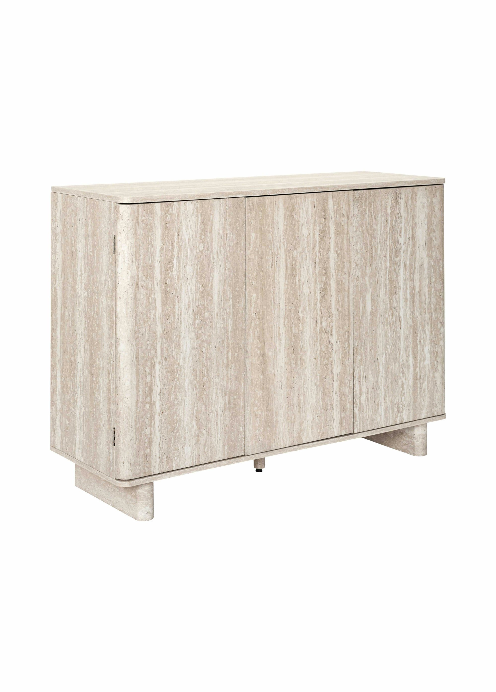 Buffet 3 portes effet pierre  travertin