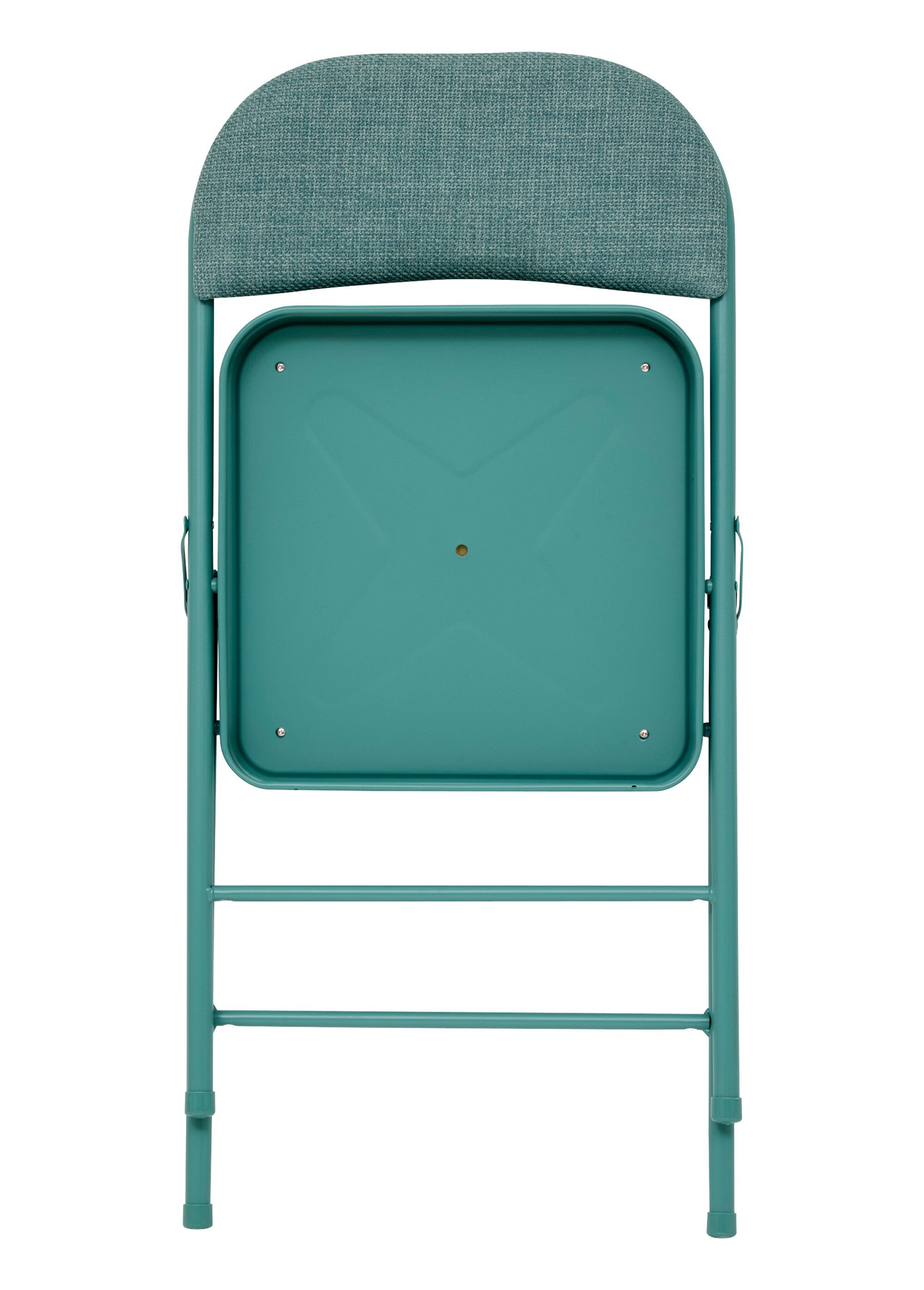 Chaise pliante métal, assise tissu chiné VERT JJA-193555B DE1