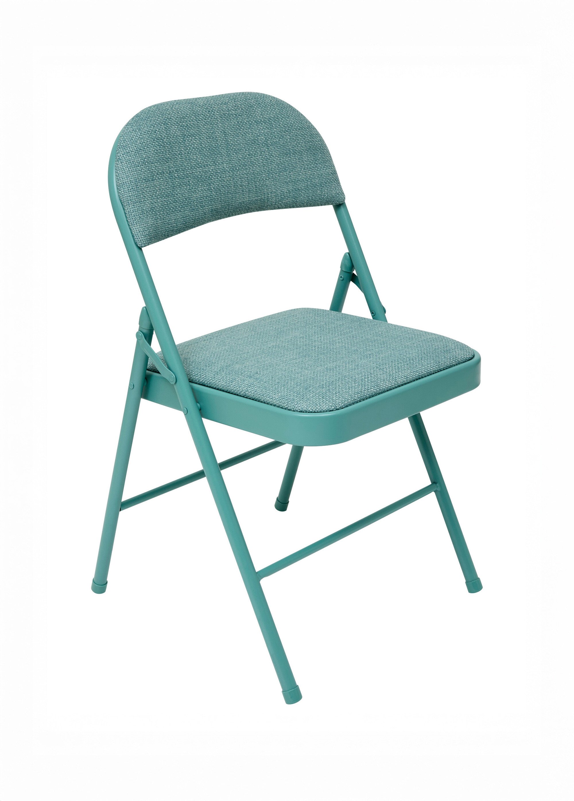 Chaise pliante métal, assise tissu chiné VERT JJA-193555B FA1