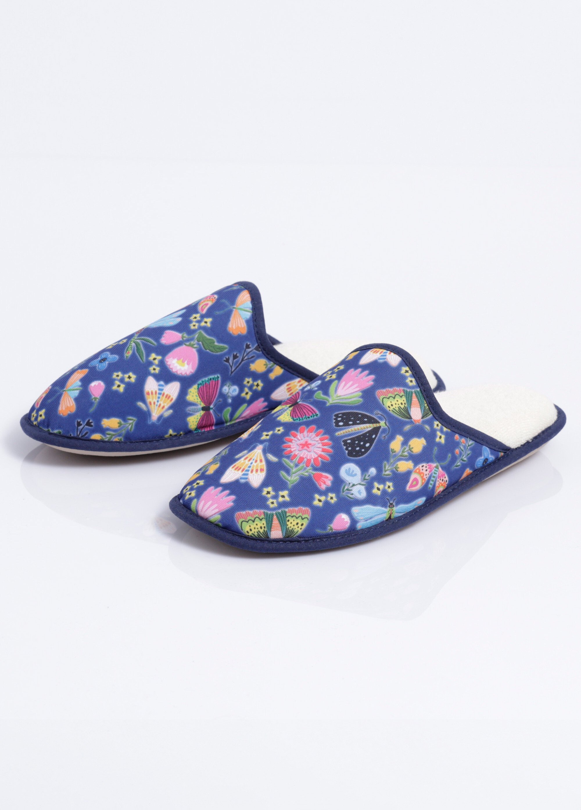 Chausson mules souples largeur confort Femme Bleu ORION DE1