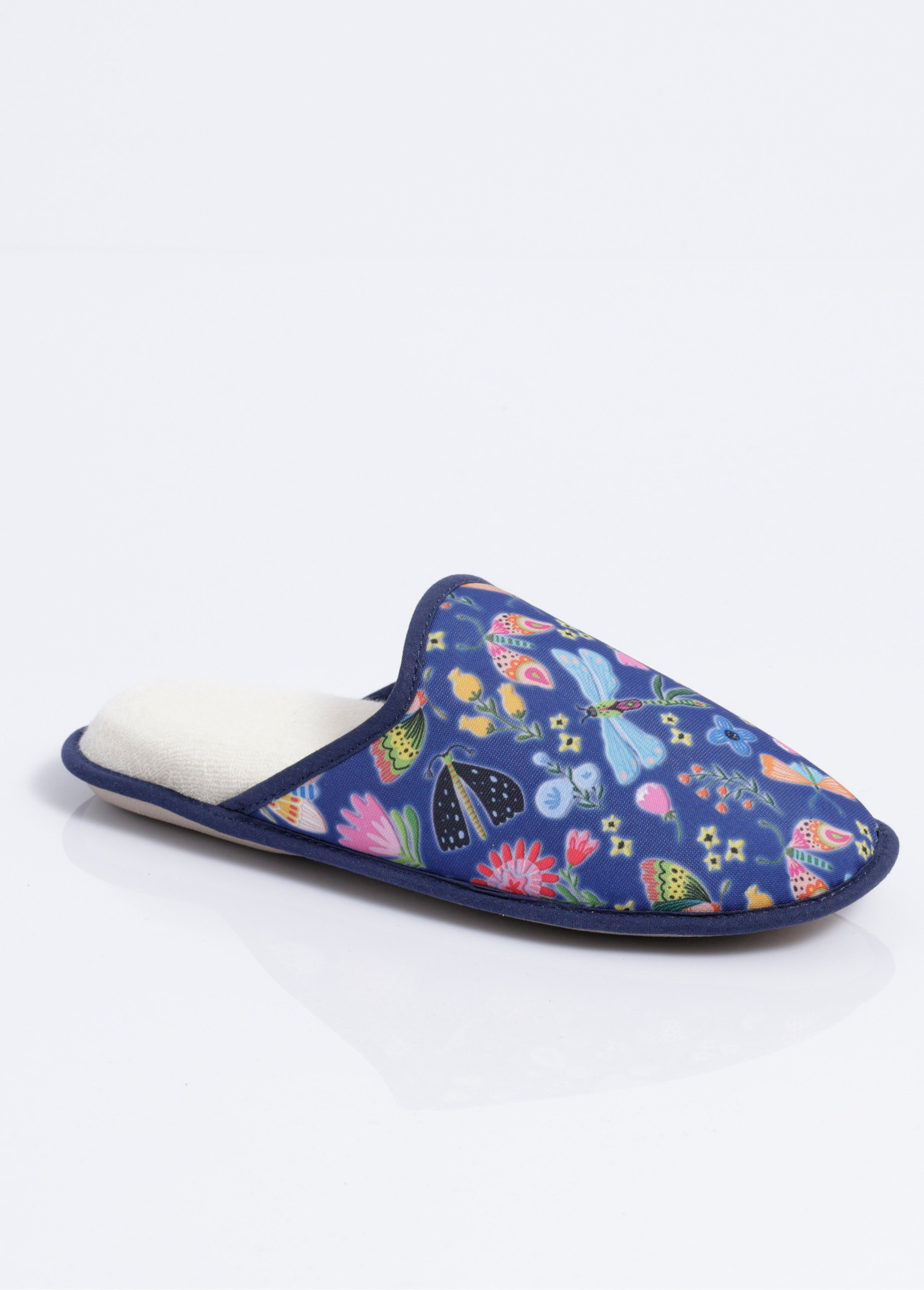 Chausson mules souples largeur confort Femme Bleu ORION FA1