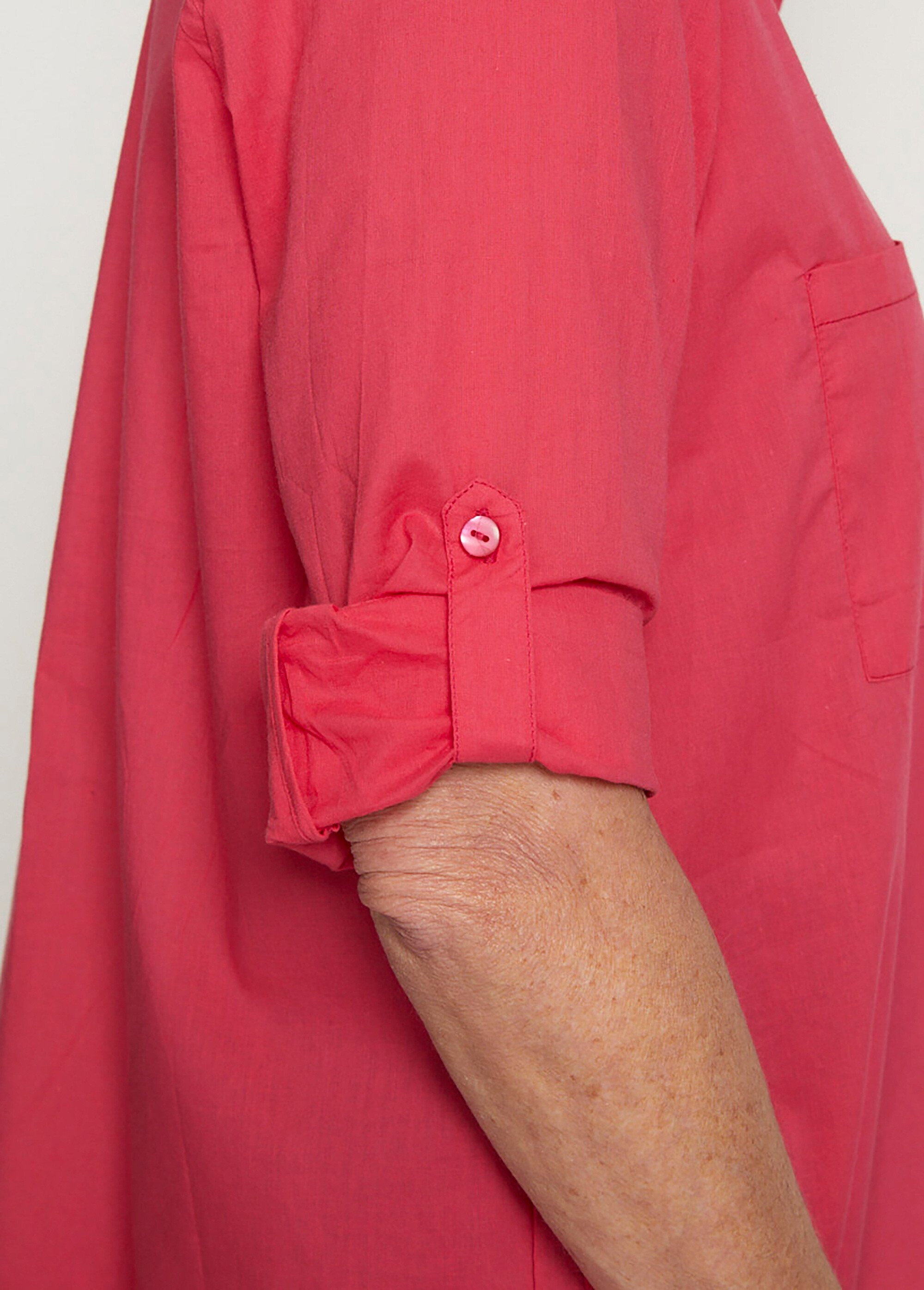 Chemisier boutonné long coton imprimé