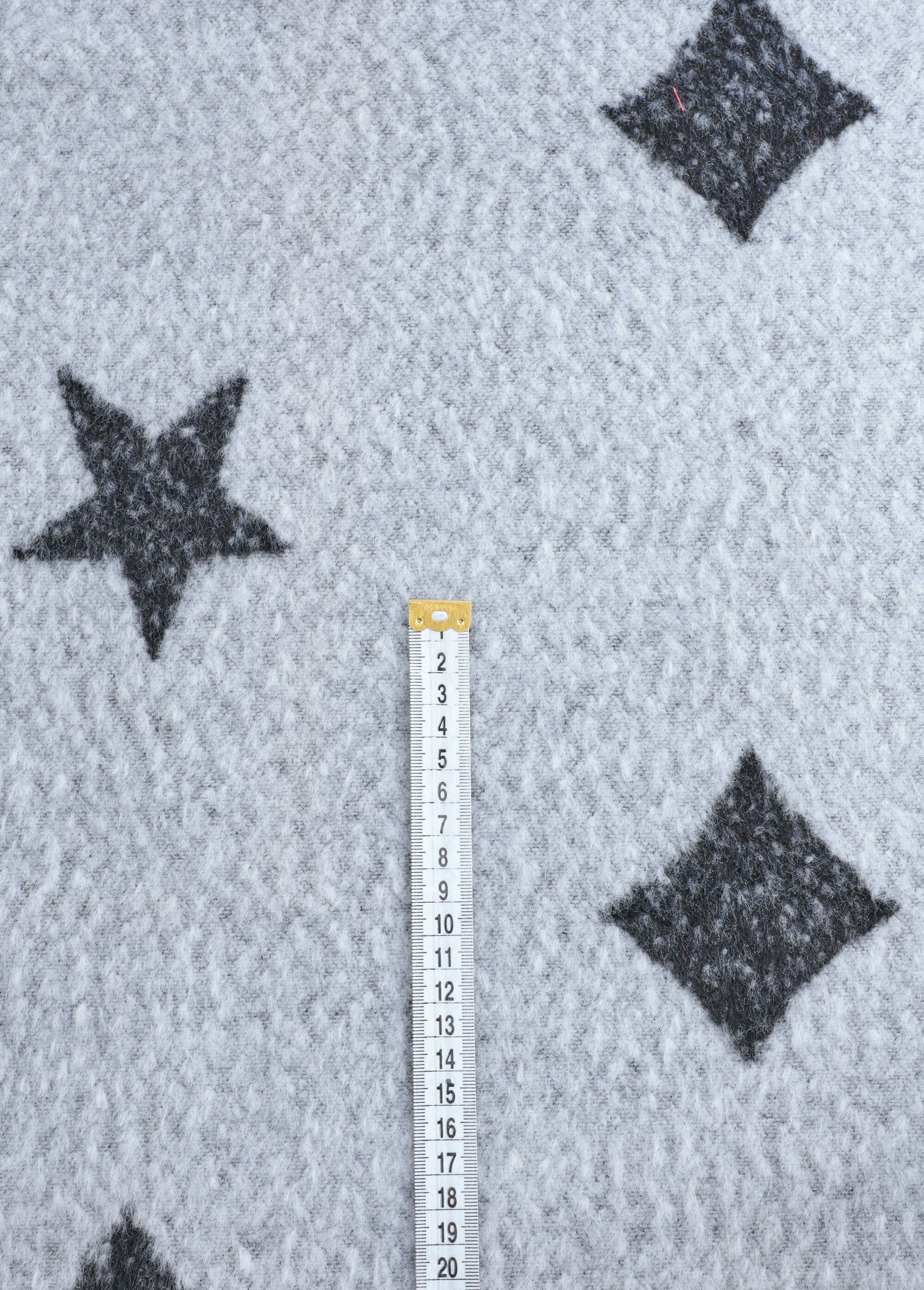 Coupon tissu lainage chaud, losanges