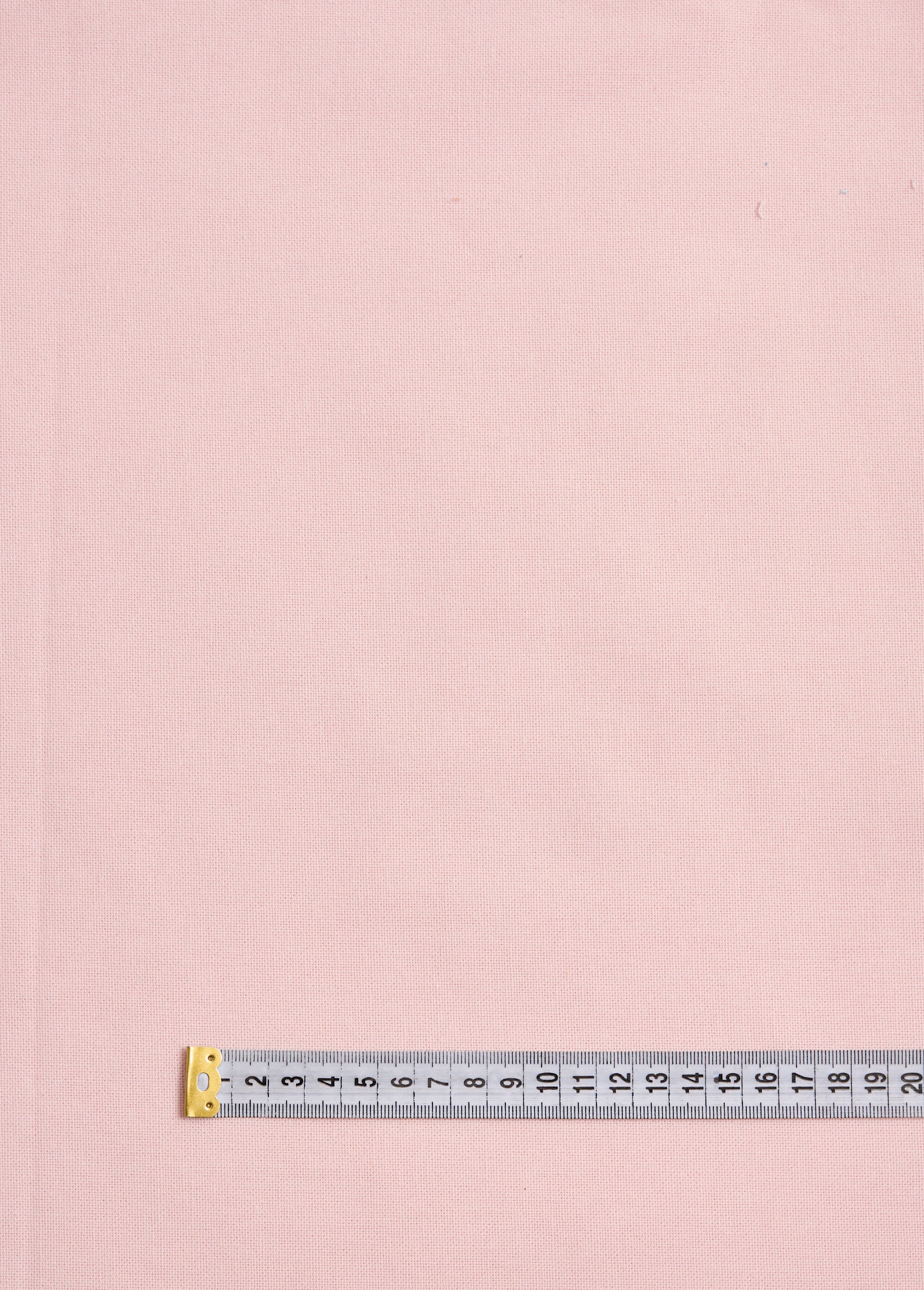 Coupon tissu natté uni pur coton ROSE COT147329 DE1