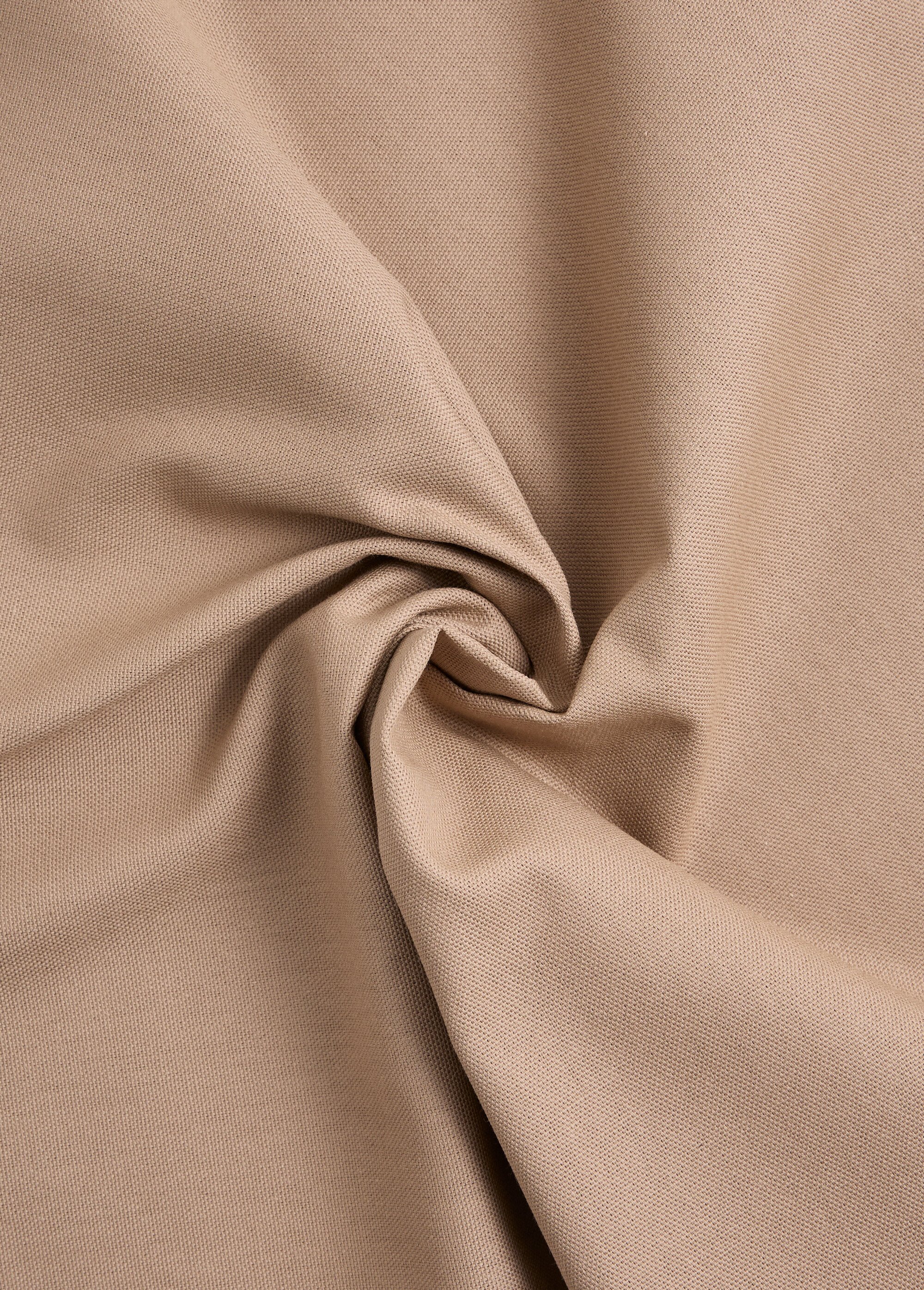 Coupon tissu natté uni pur coton BEIGE COT147329 FA1