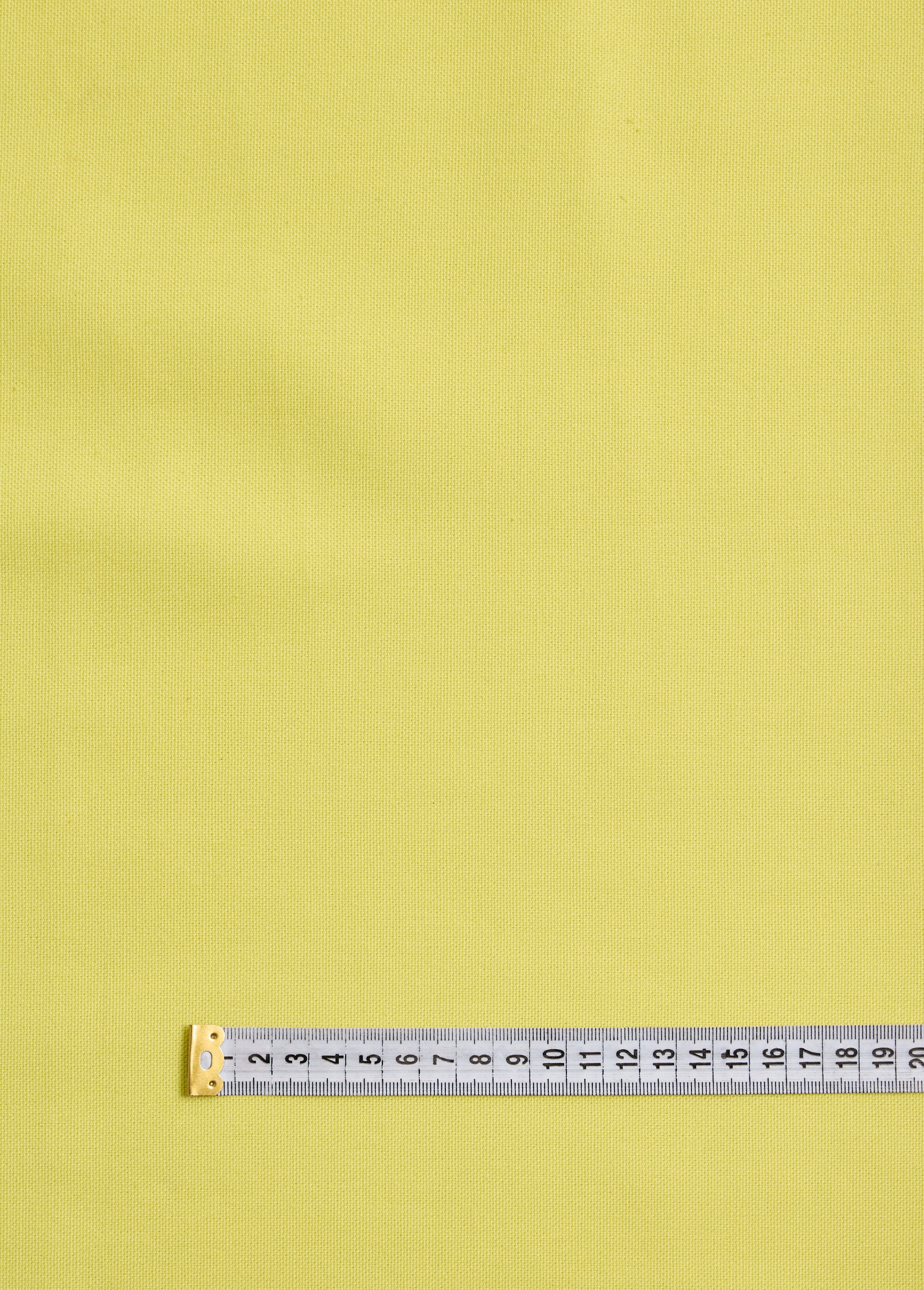 Coupon tissu natté uni pur coton JAUNE COT147329 DE1