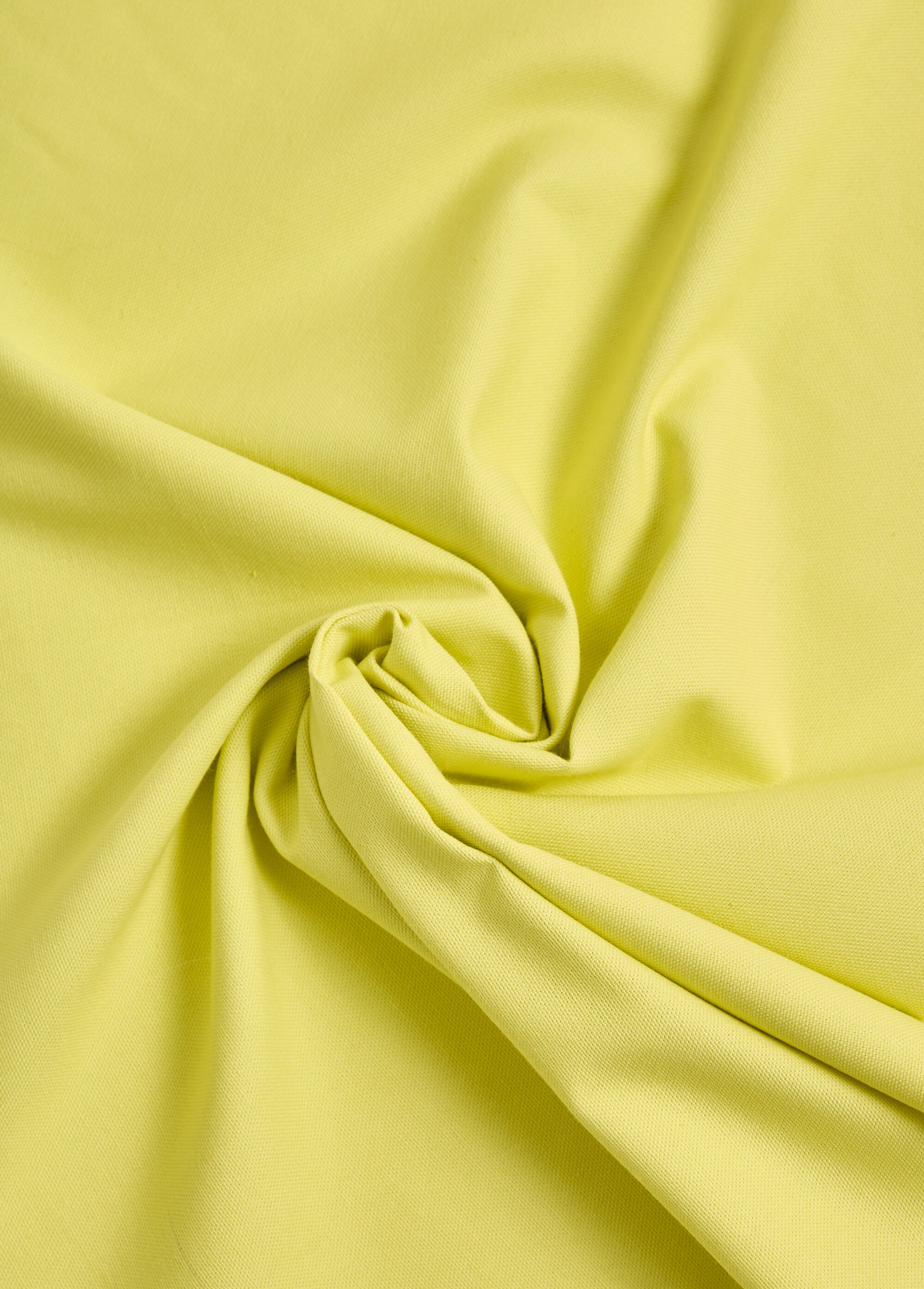 Coupon tissu natté uni pur coton JAUNE COT147329 FA1