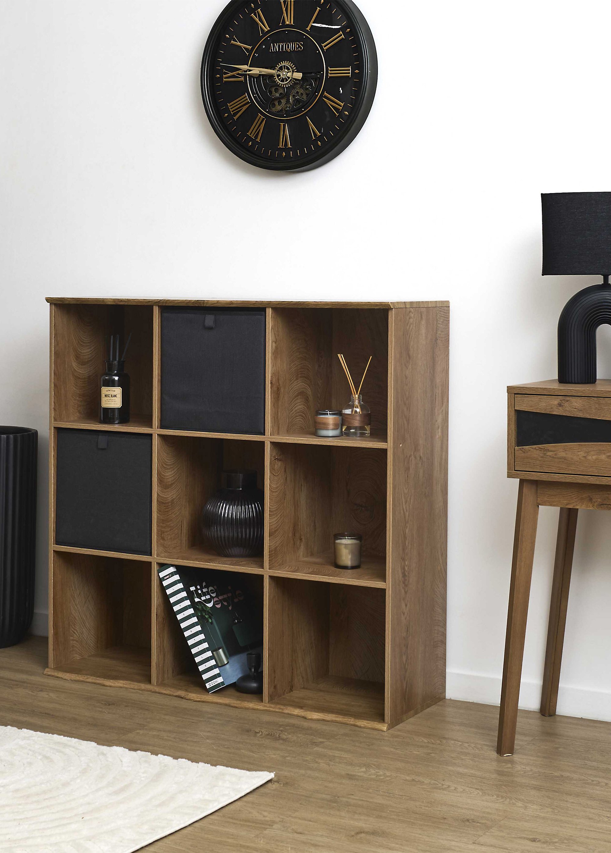 Cube de rangement en bois 9 cases FOREST MARRON CMP-HD7929 AM1