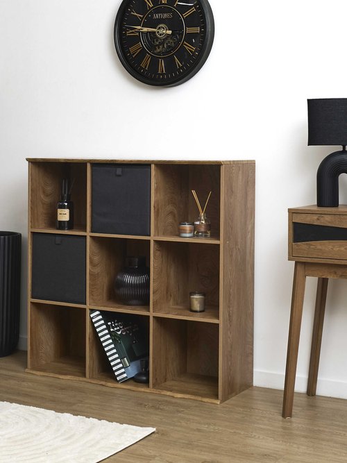 Cube de rangement en bois 9 cases FOREST MARRON CMP-HD7929 AM1
