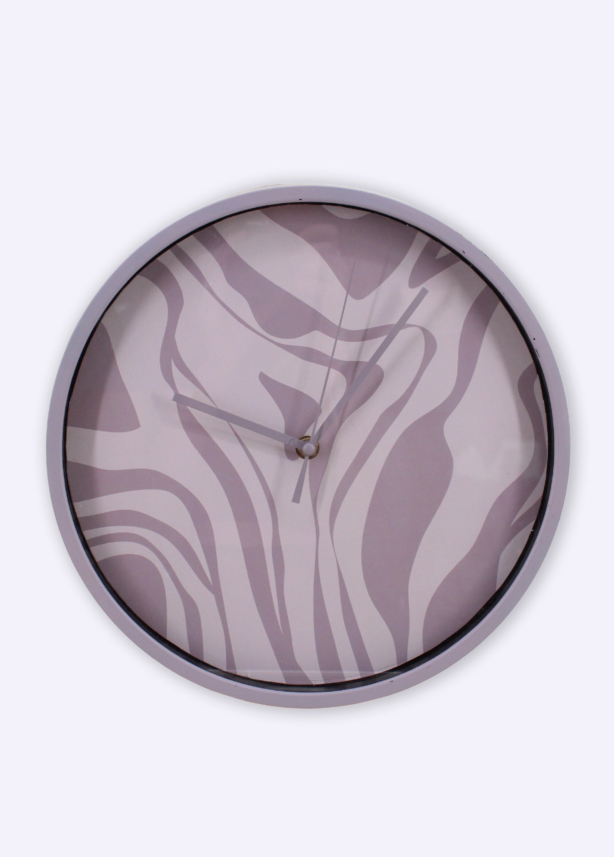 Horloge ronde, fond motif animalier