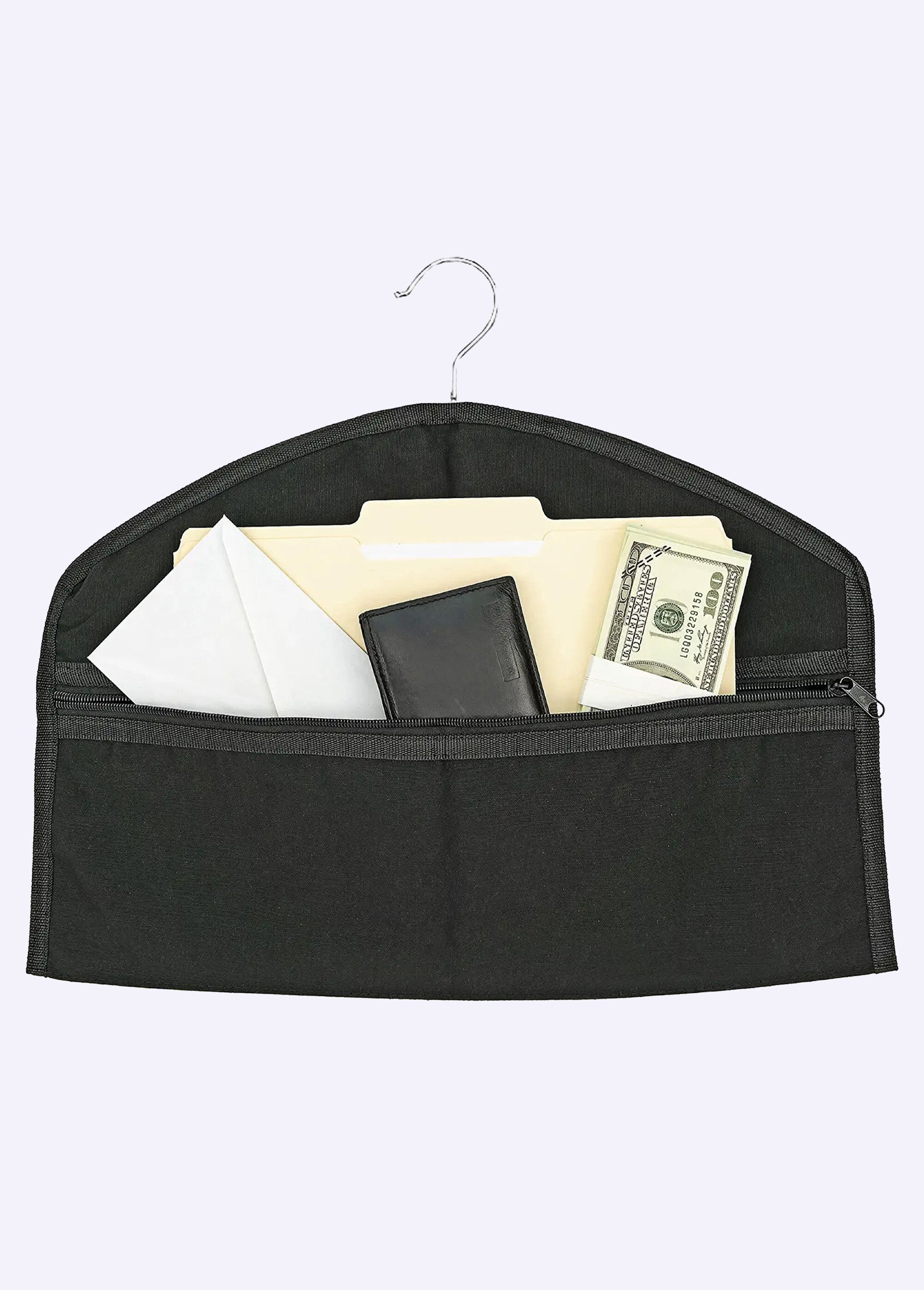 Pochette de rangement "cache cash" Noir GOBE FA1