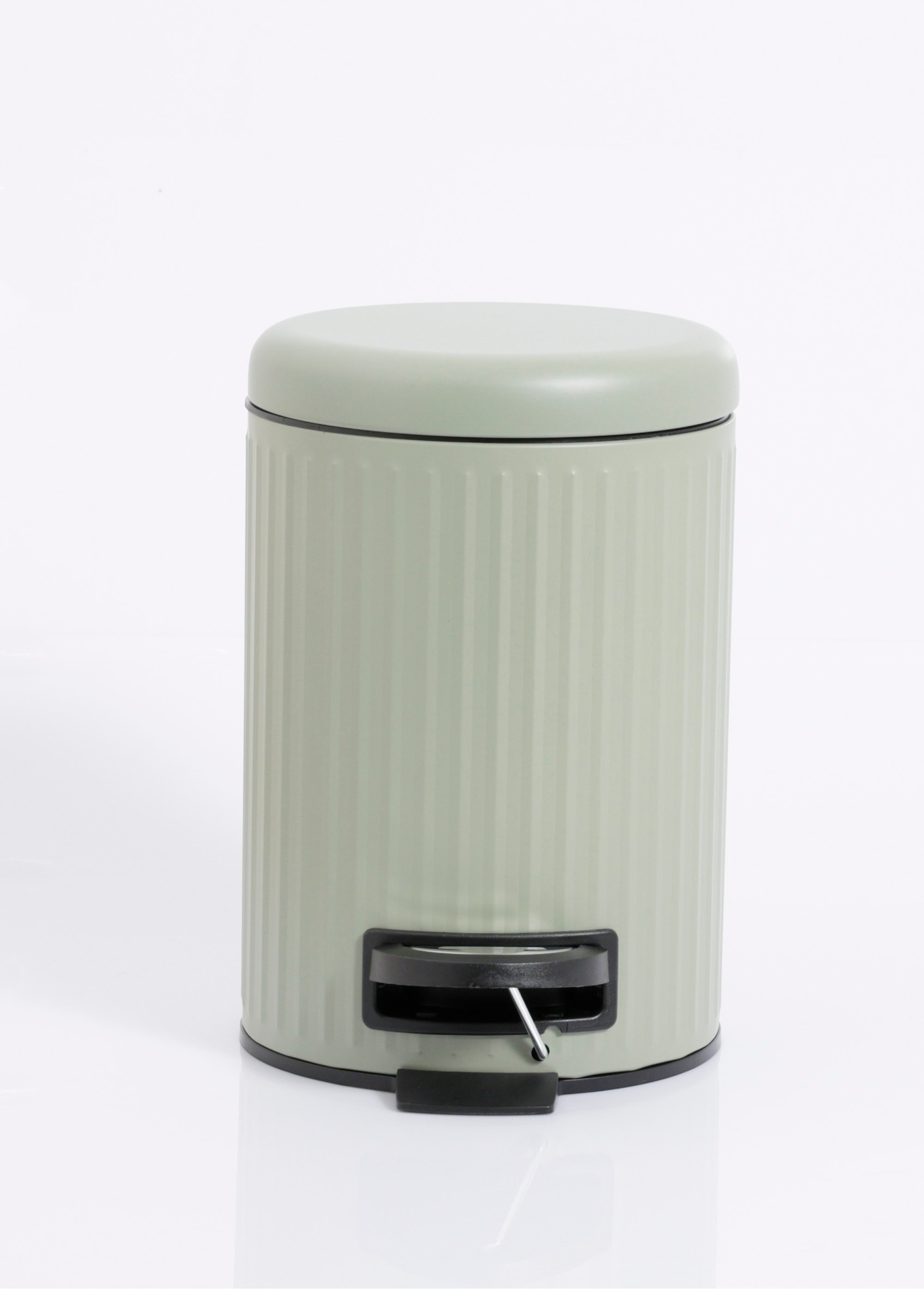Poubelle de salle de bain 3L métal strié Vert KP-106000260 FA1