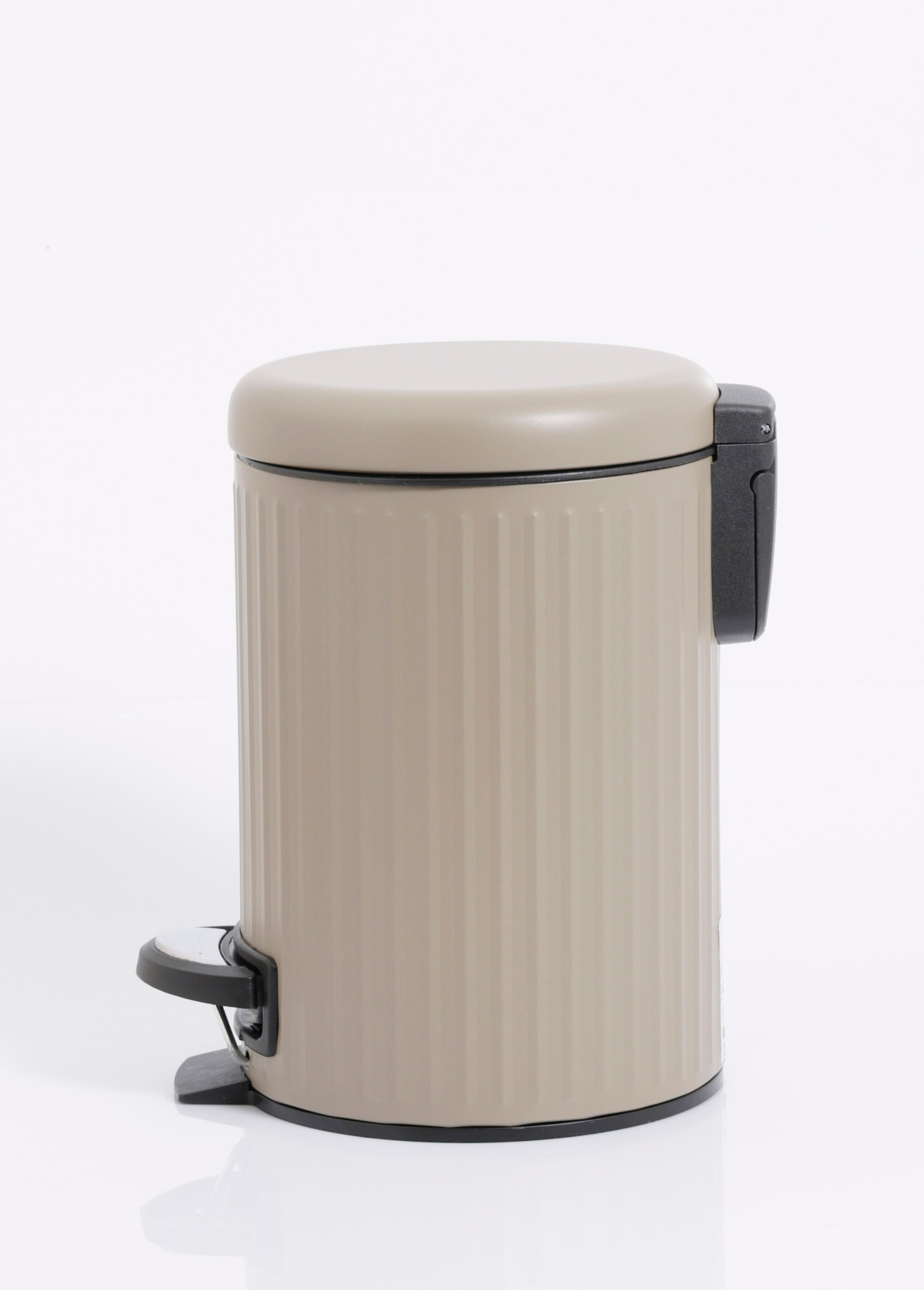 Poubelle de salle de bain 3L métal strié Marron KP-106000260 GA1