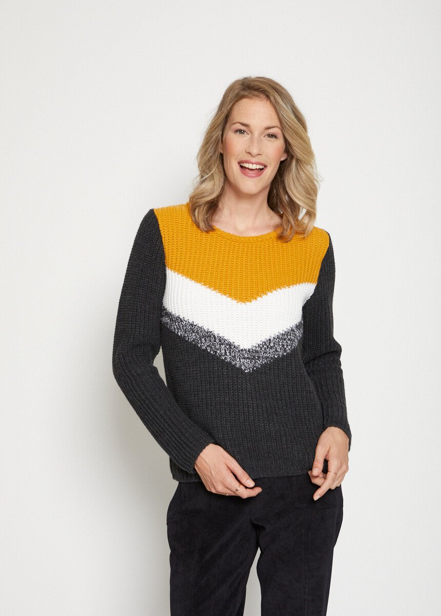 Pull en maille perlée multicolore