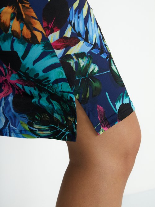 Robe débardeur courte imprimé tropical Femme Grande Taille Bleu EVIDENCE DE3