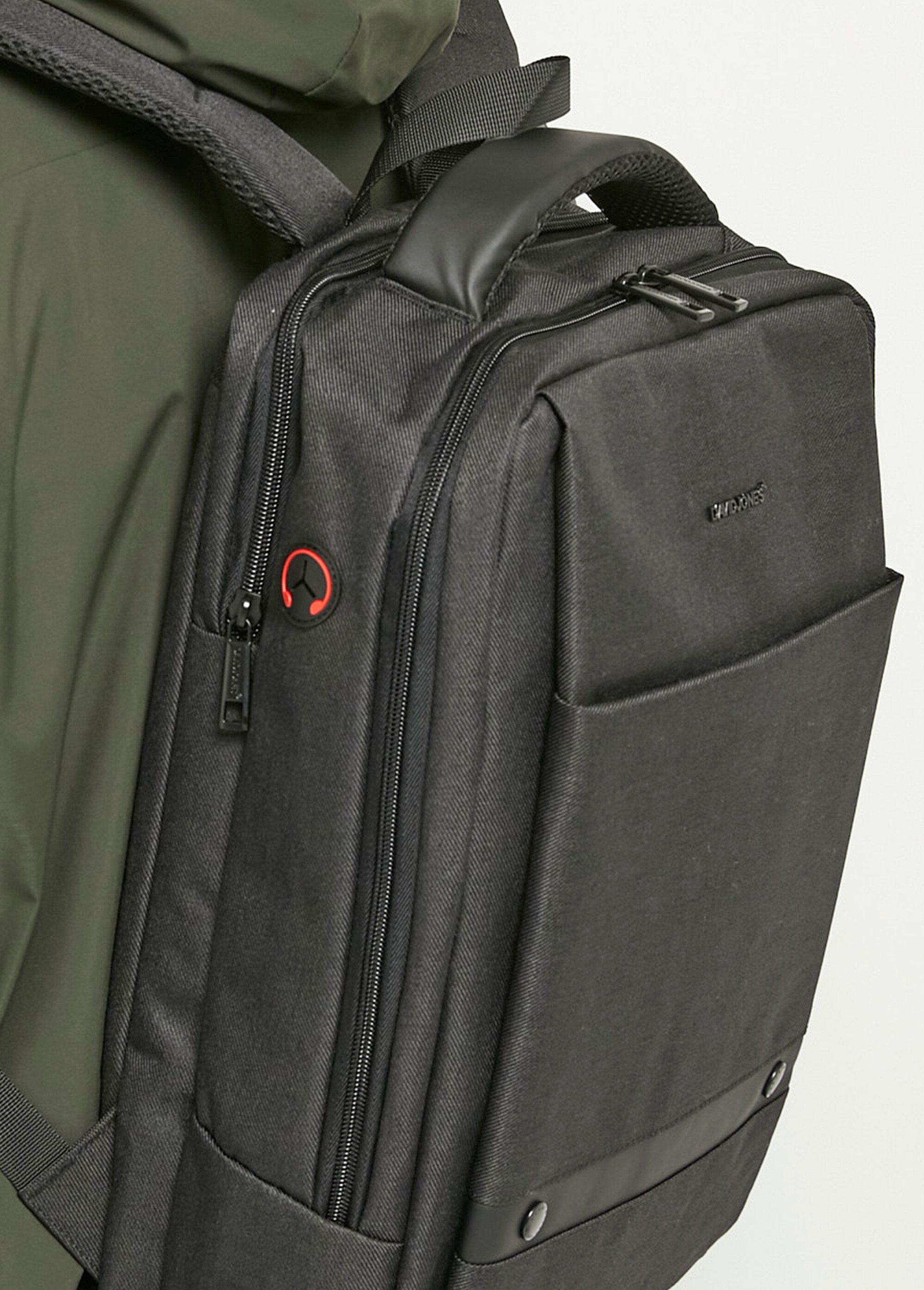 Sac à dos homme multipoches zippé Homme Noir AEGPC-038 DE2