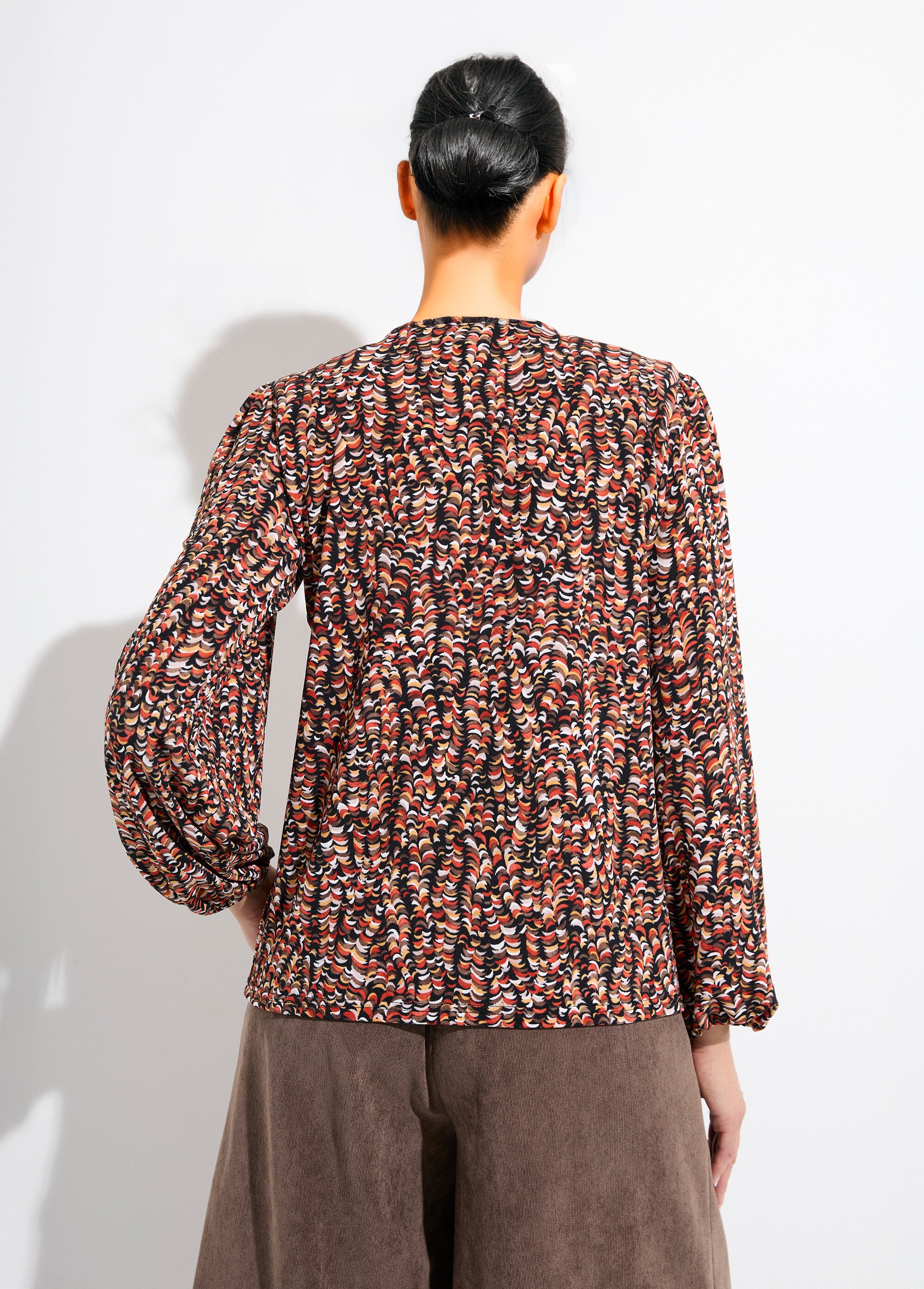 T-shirt blouse ample imprimé graphique