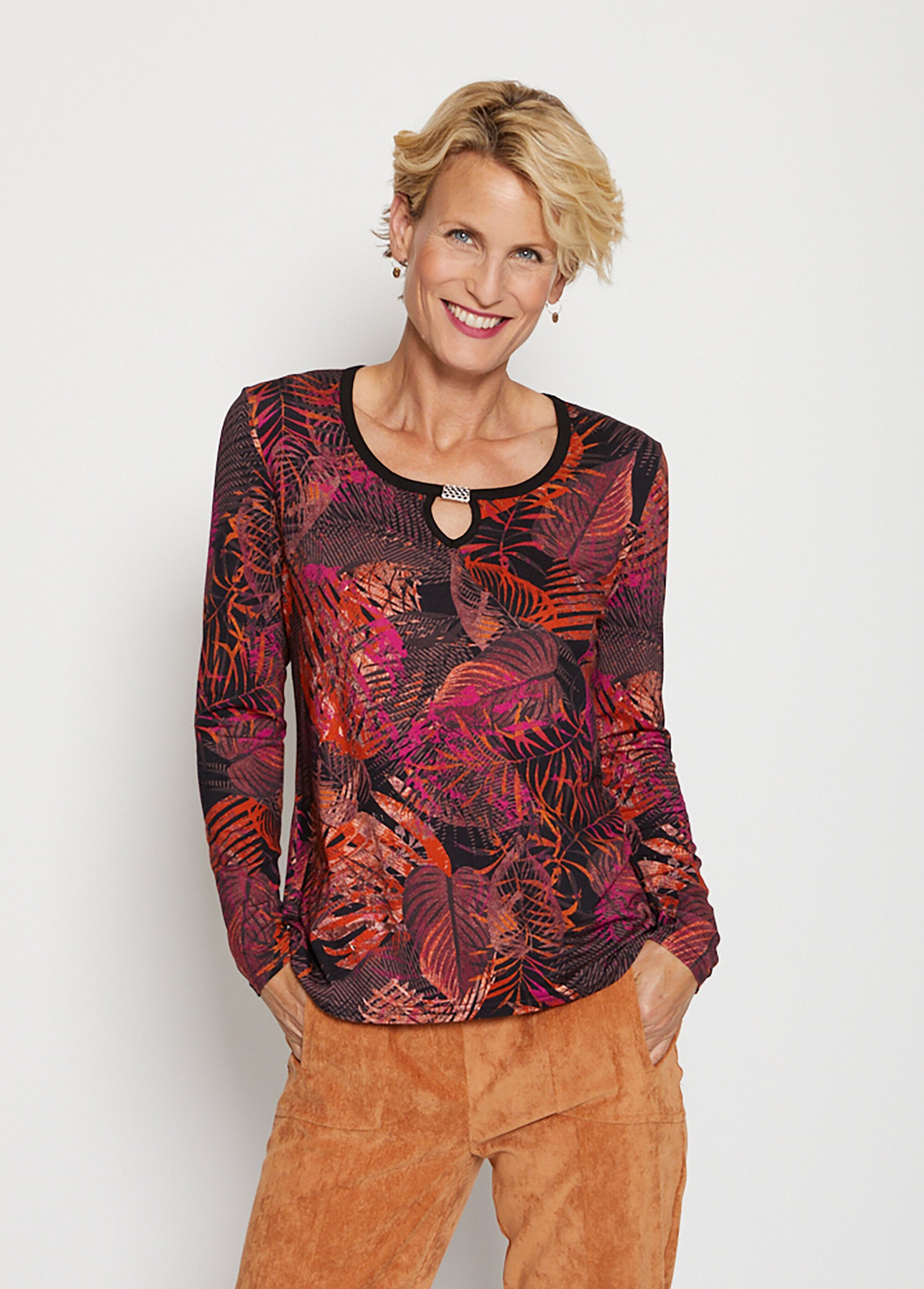 T-shirt imprimé encolure ronde bijou Femme Violet CAZAL FA1